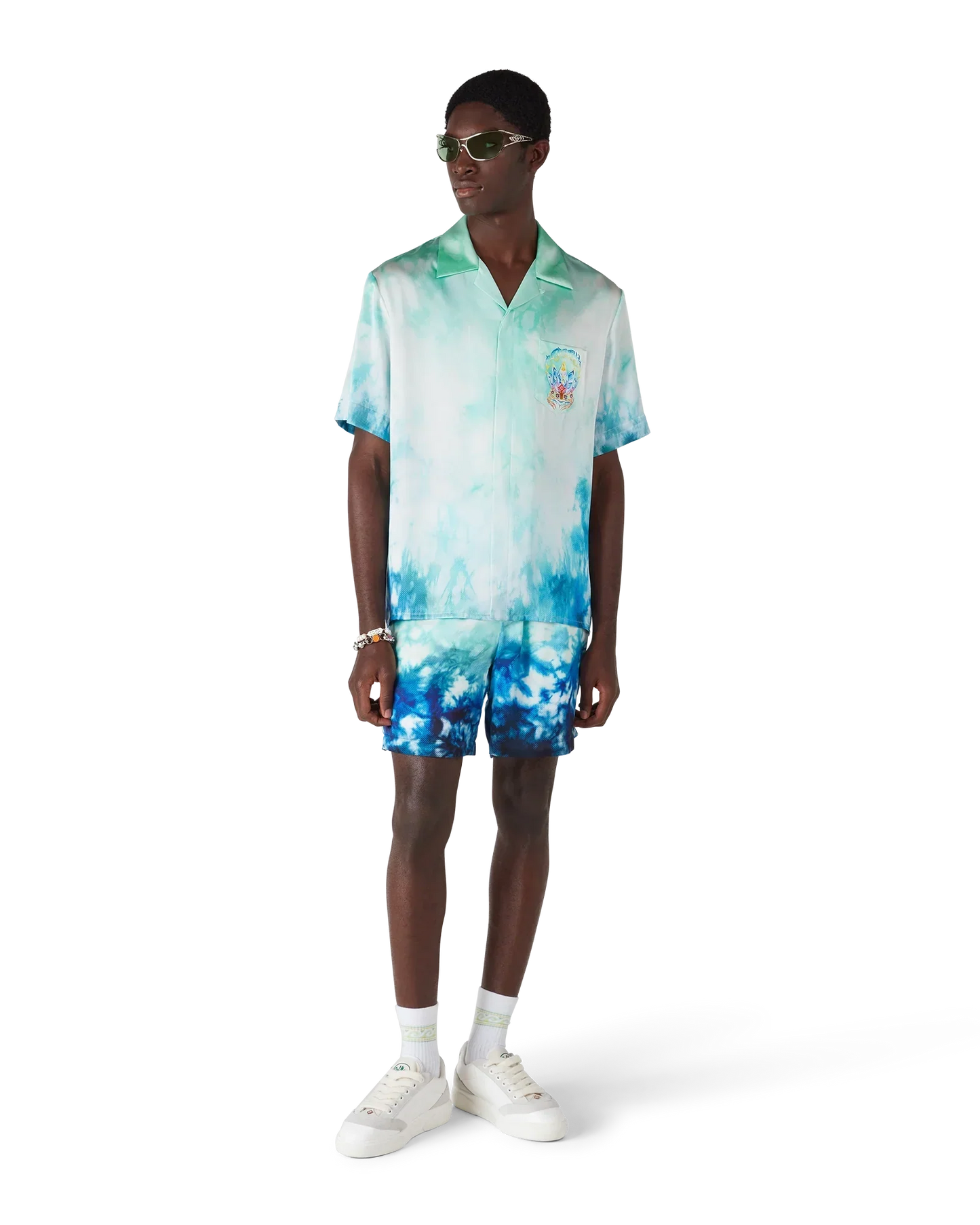 Surf Lotus Silk Shorts | Casablanca Paris | Image 2