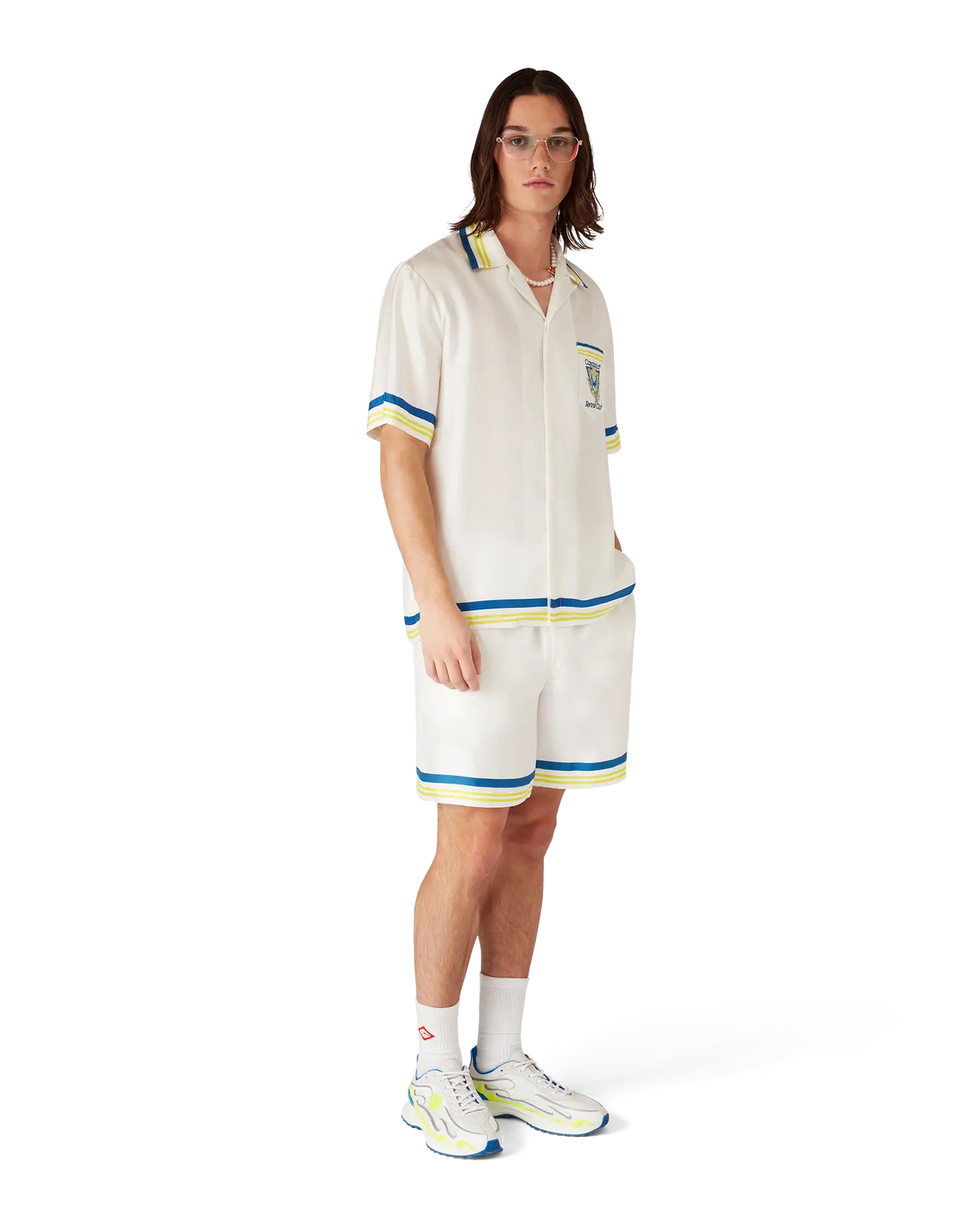 Flaming Tennis Club Icon Silk Shorts | Casablanca Paris | Image 2