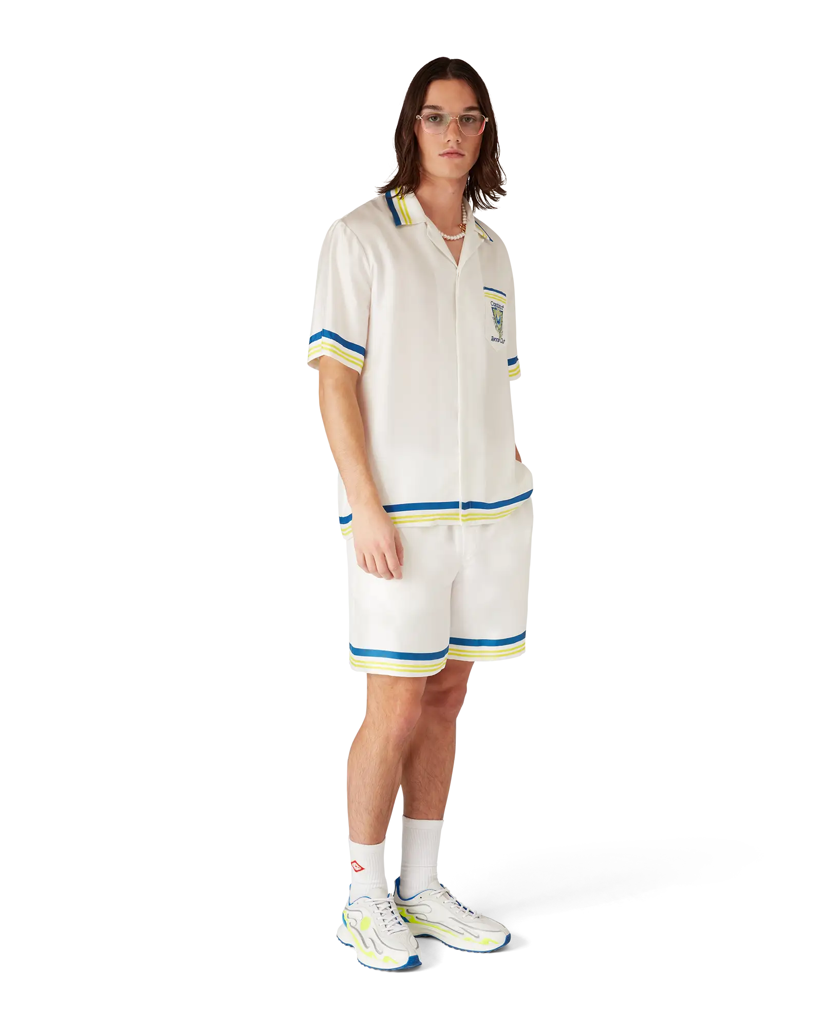Flaming Tennis Club Icon Silk Shorts | Casablanca Paris | Image 2
