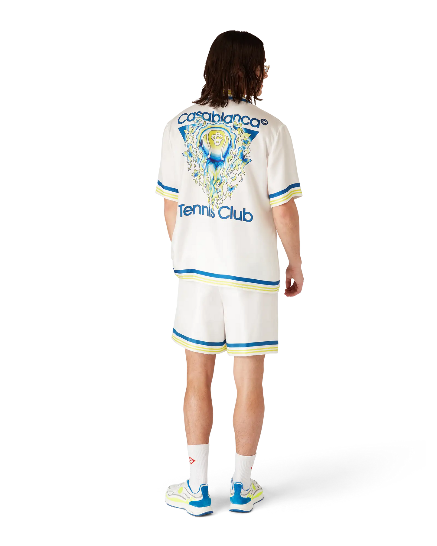 Flaming Tennis Club Icon Silk Shorts | Casablanca Paris | Image 3