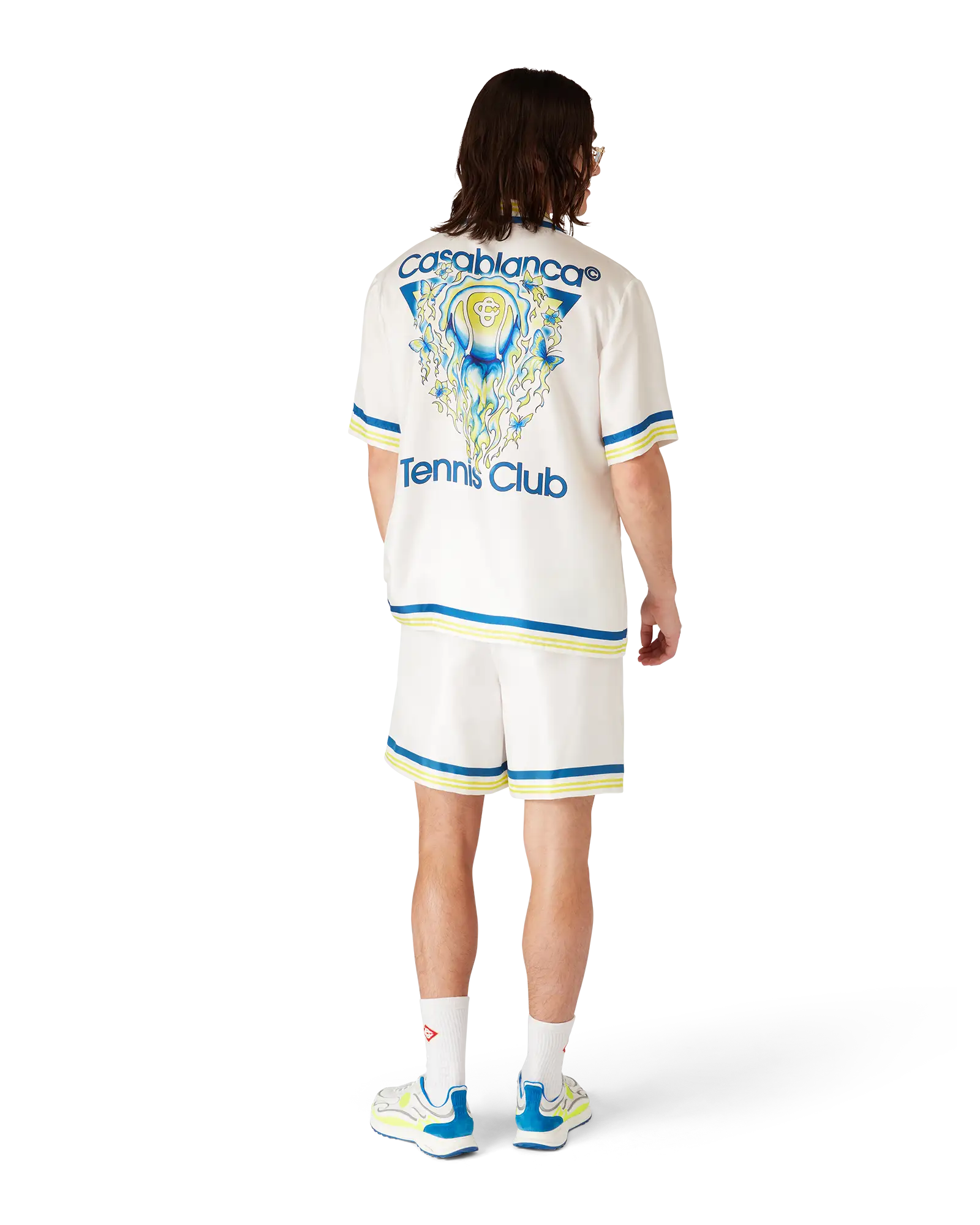 Flaming Tennis Club Icon Silk Shorts | Casablanca Paris | Image 3