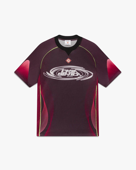 Aubergine Gradient Short Sleeve Football Jersey | Casablanca Paris | Image 1