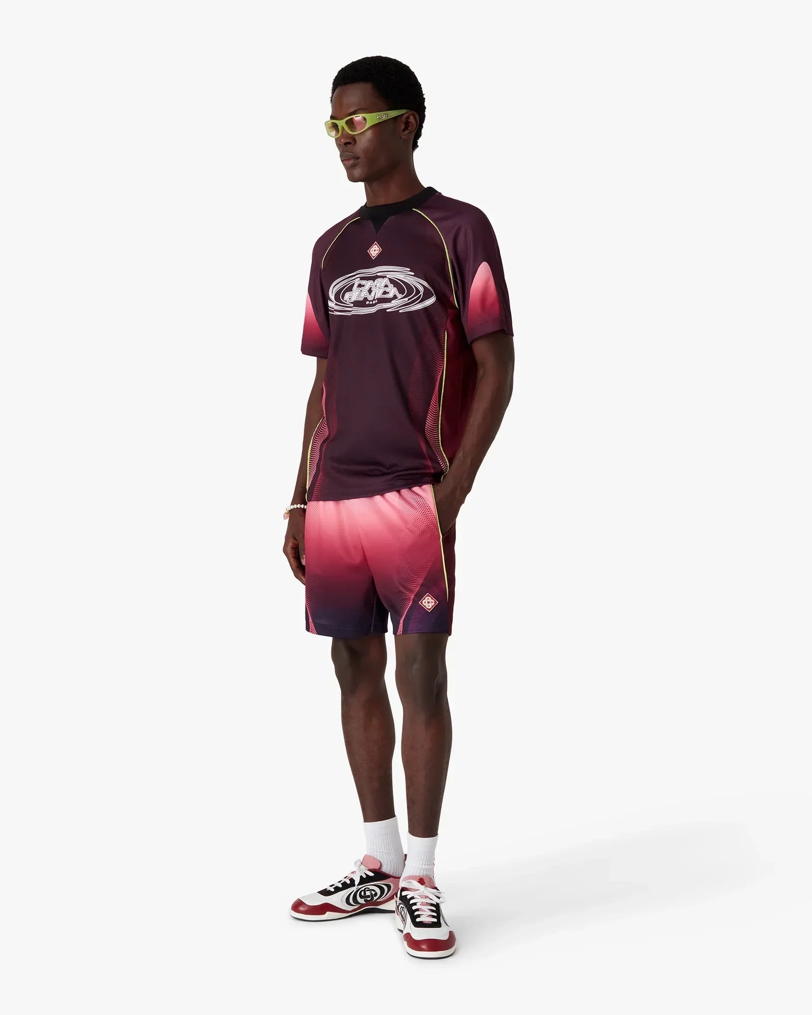 Aubergine Gradient Short Sleeve Football Jersey | Casablanca Paris | Image 2