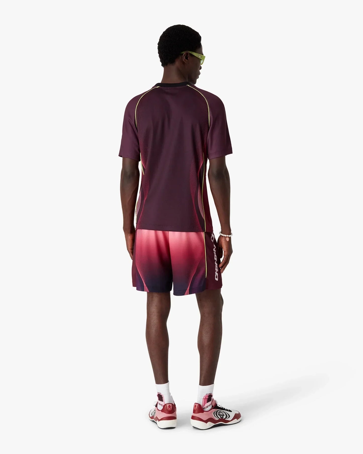Aubergine Gradient Short Sleeve Football Jersey | Casablanca Paris | Image 3