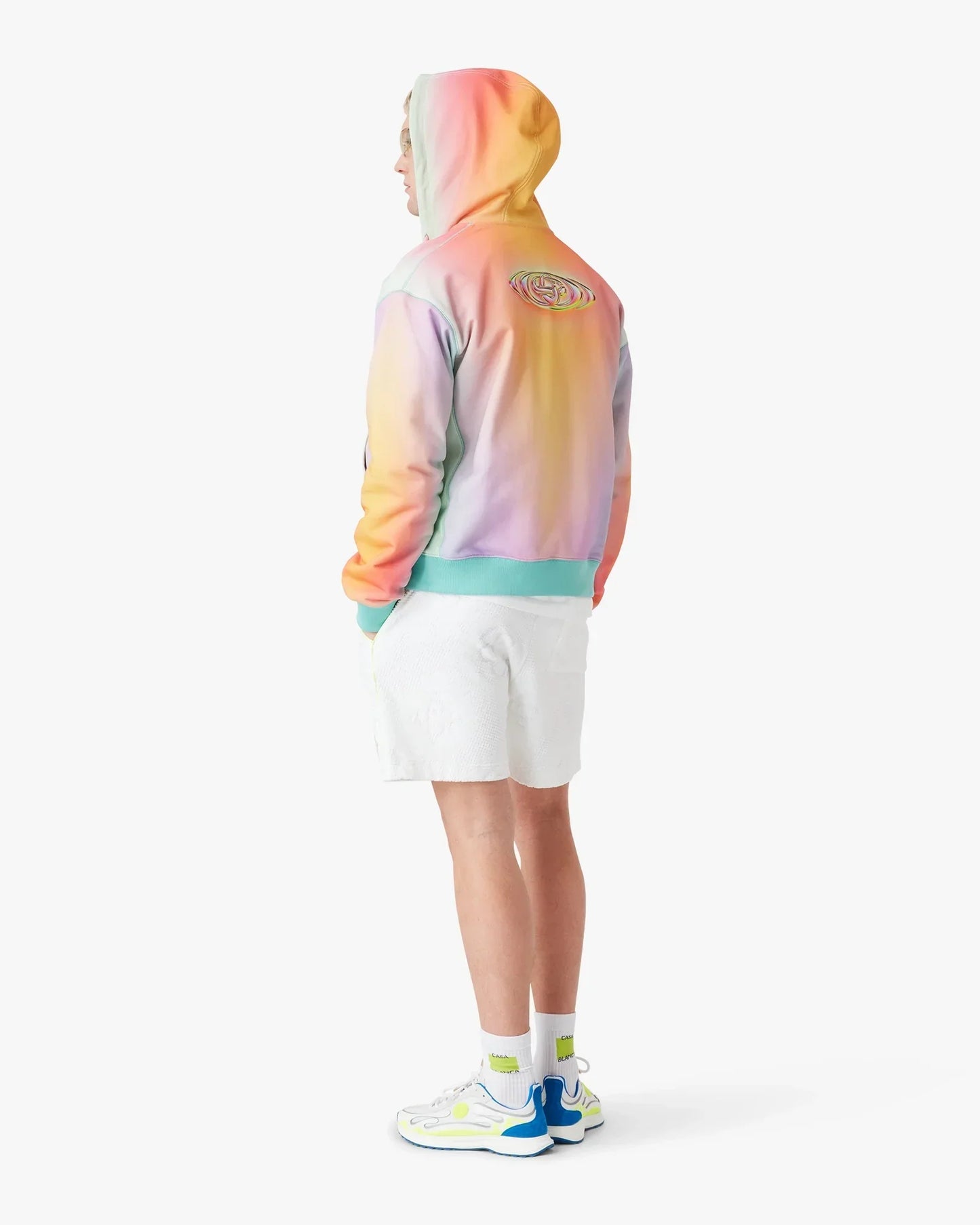 Glass Zip Up Hooded Sweatshirt | Casablanca Paris | Image 3