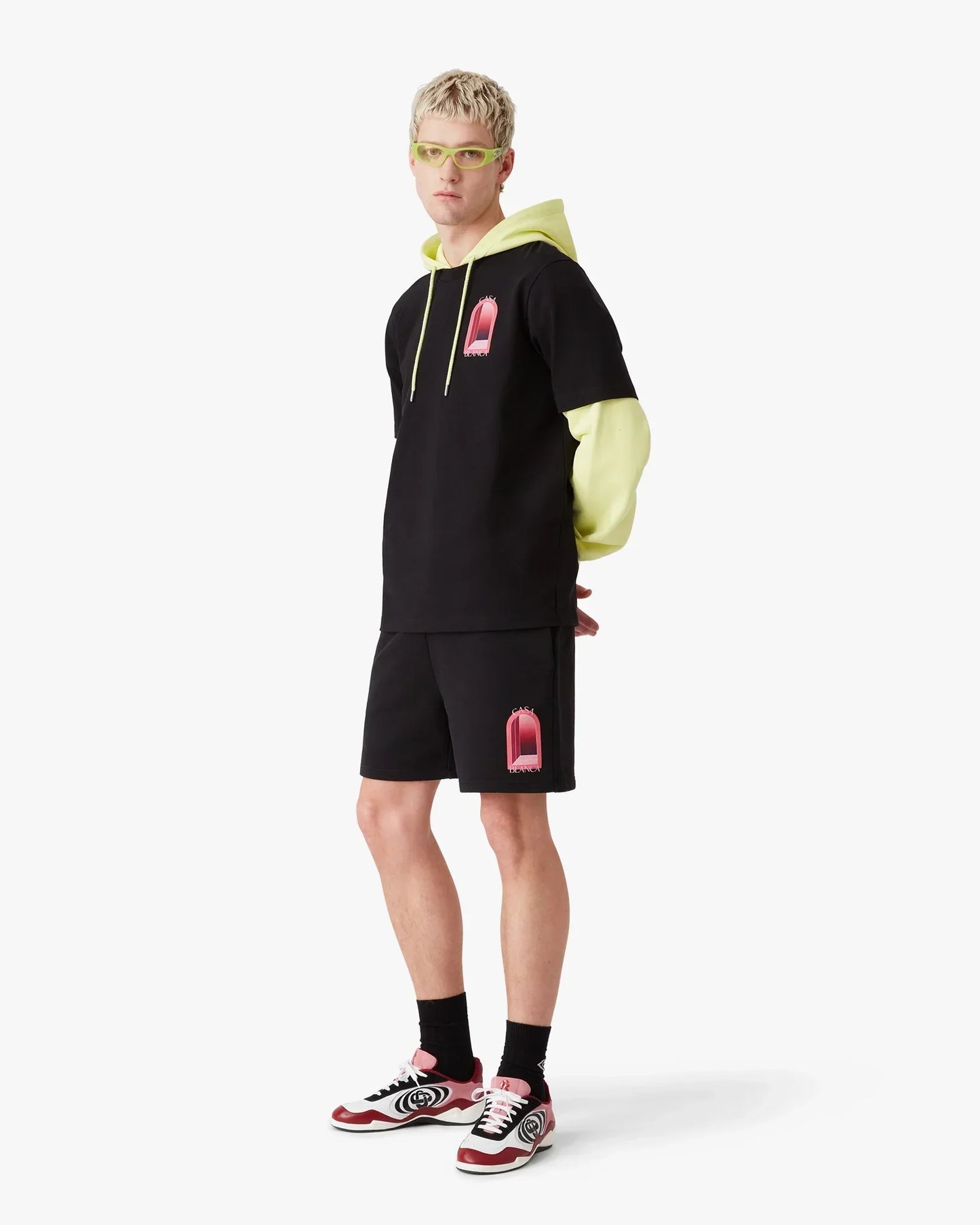 Black L'Arche Sweatshorts | Casablanca Paris | Image 2