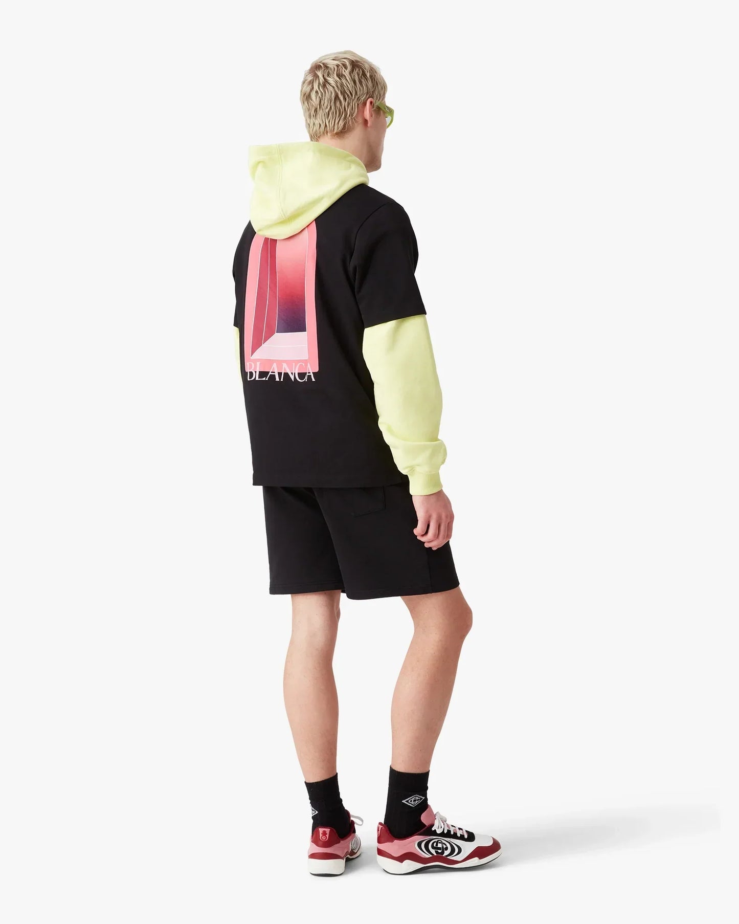 Black L'Arche Sweatshorts | Casablanca Paris | Image 3