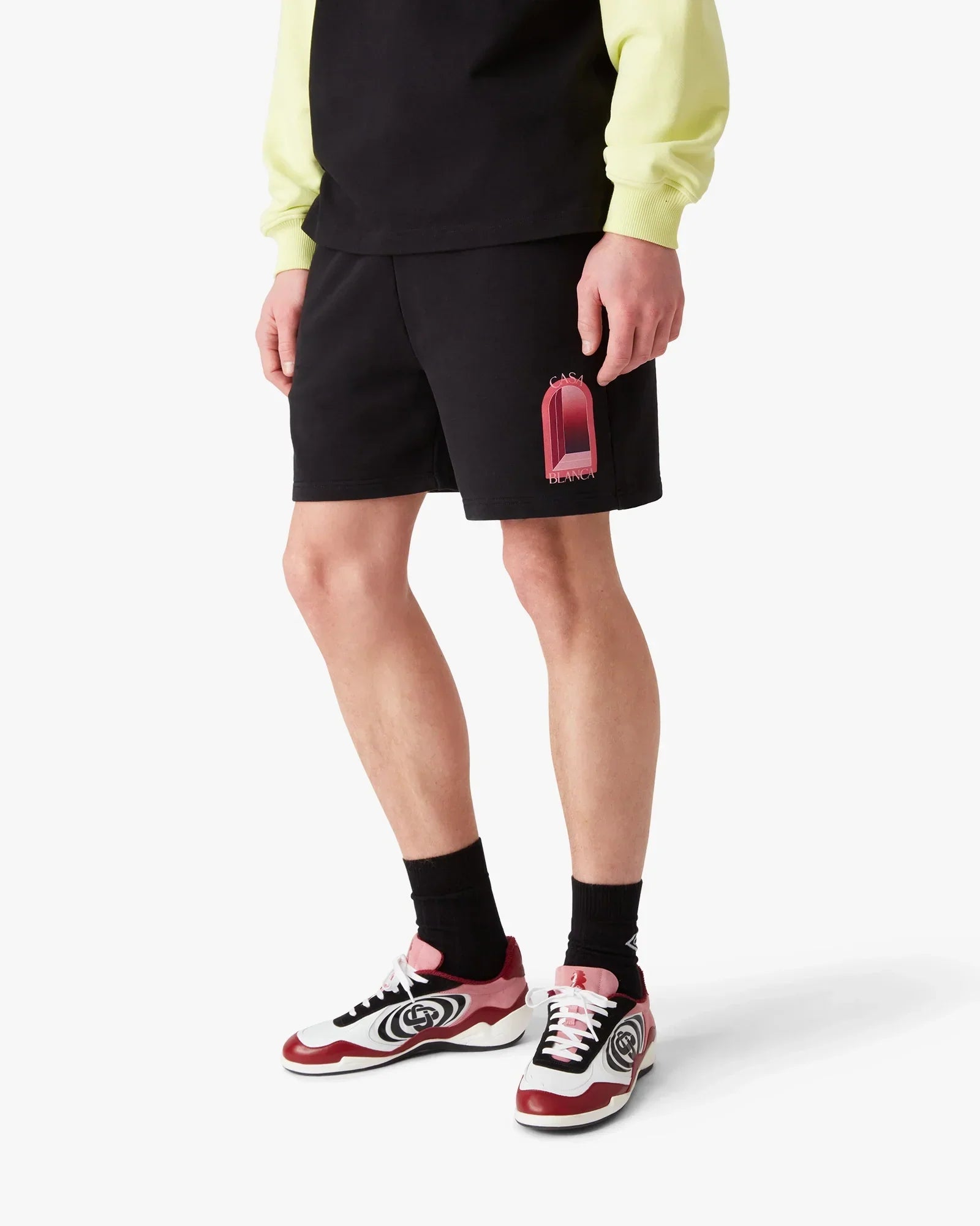 Black L'Arche Sweatshorts | Casablanca Paris | Image 4