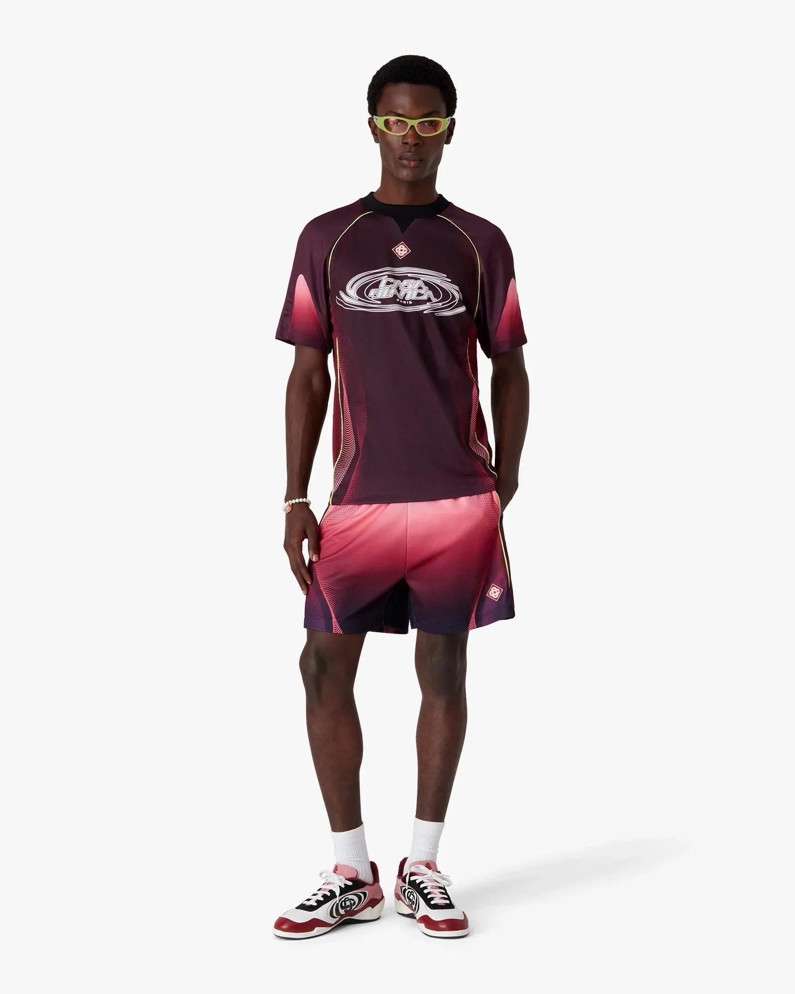 Aubergine Gradient Football Shorts | Casablanca Paris | Image 2