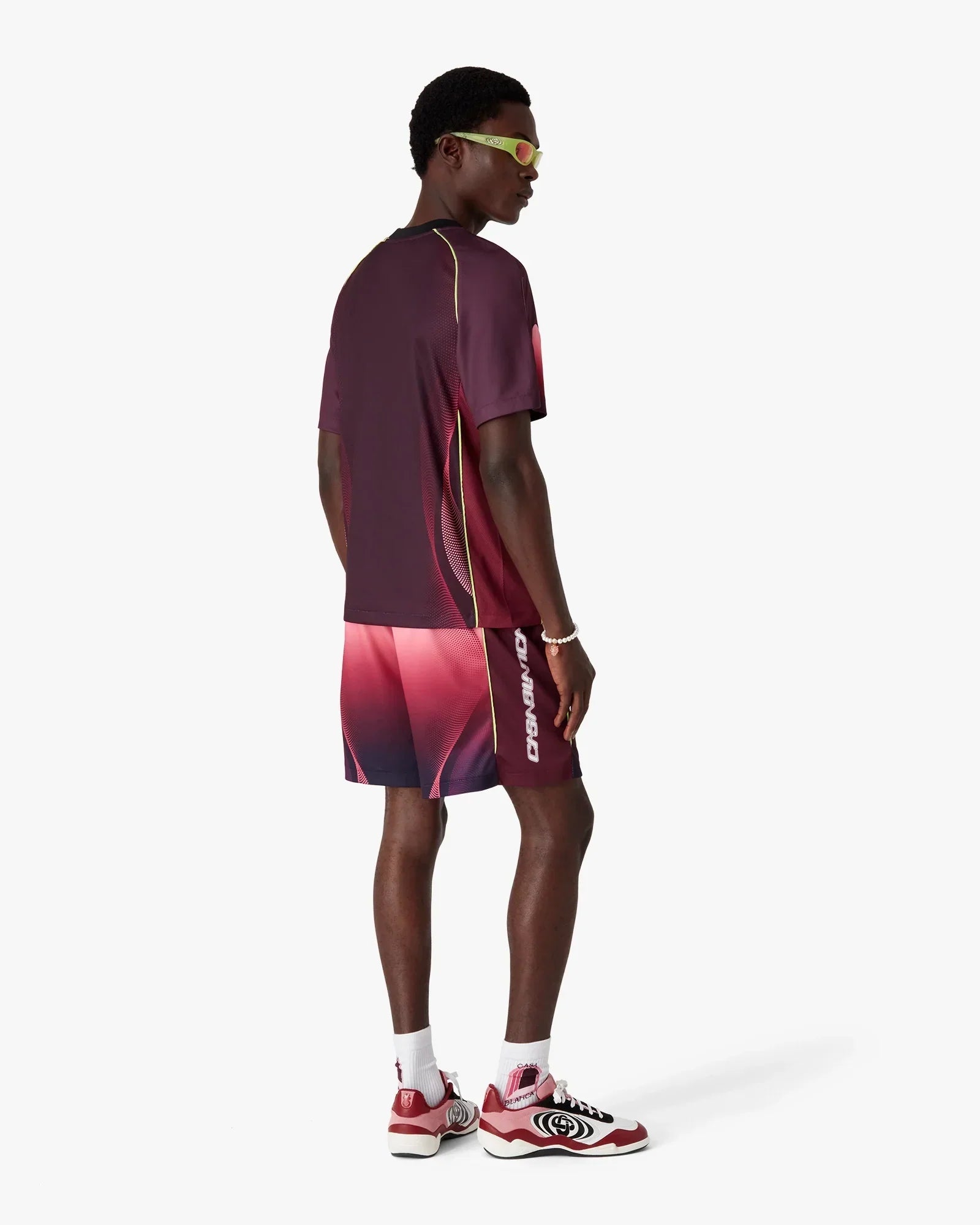 Aubergine Gradient Football Shorts | Casablanca Paris | Image 3
