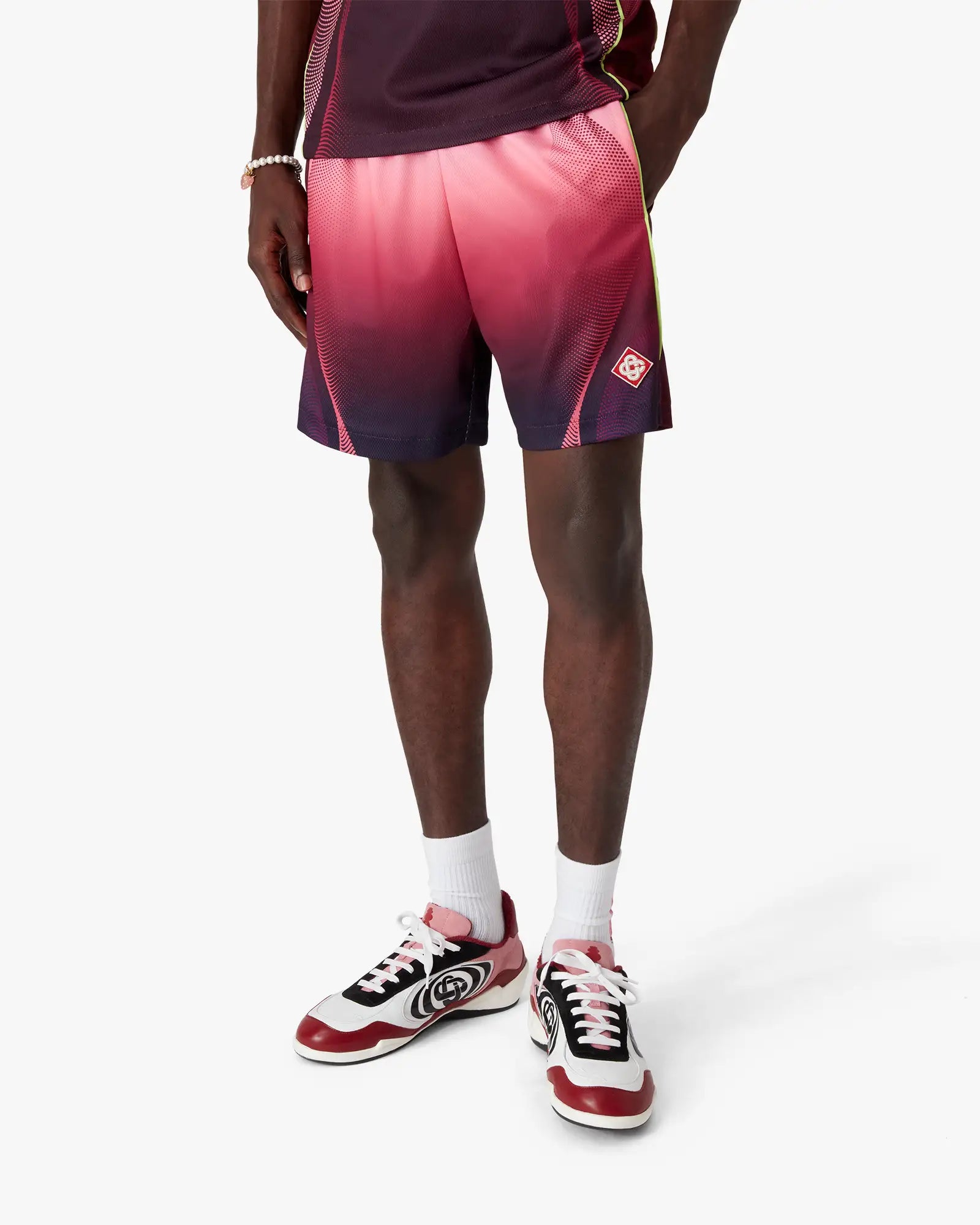 Aubergine Gradient Football Shorts | Casablanca Paris | Image 4