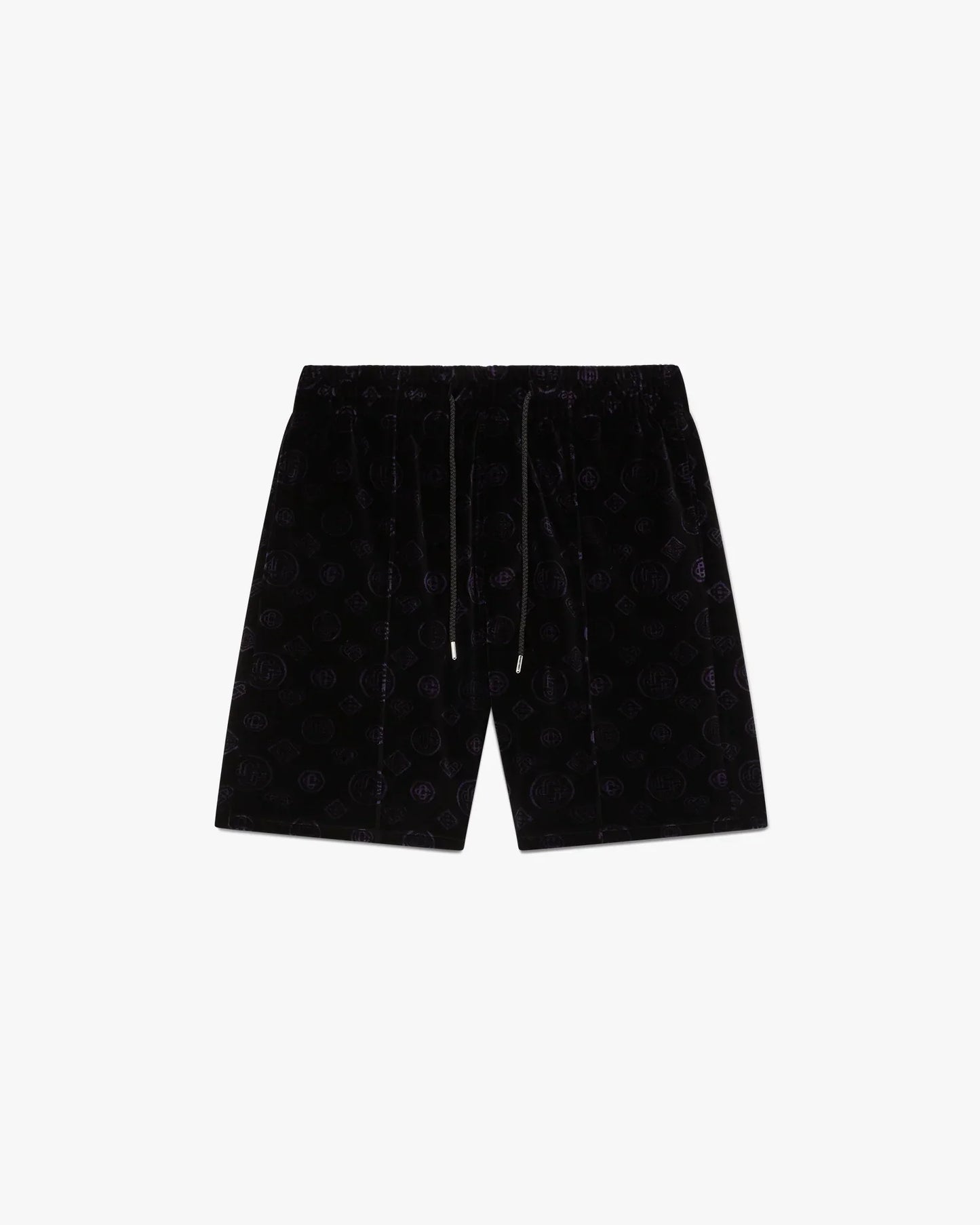 Purple Monogram Velour Shorts | Casablanca Paris | Image 1