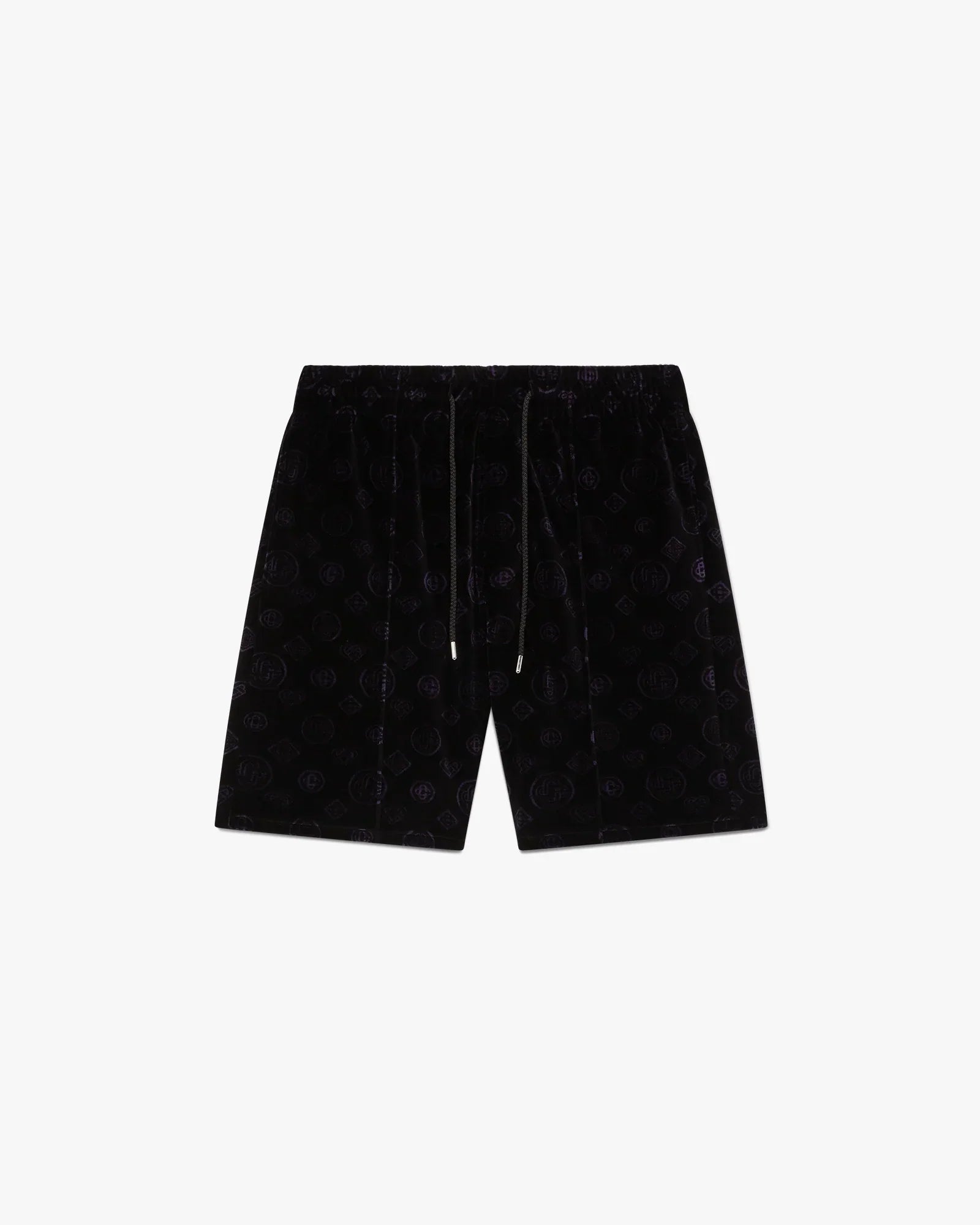 Purple Monogram Velour Shorts | Casablanca Paris | Image 1
