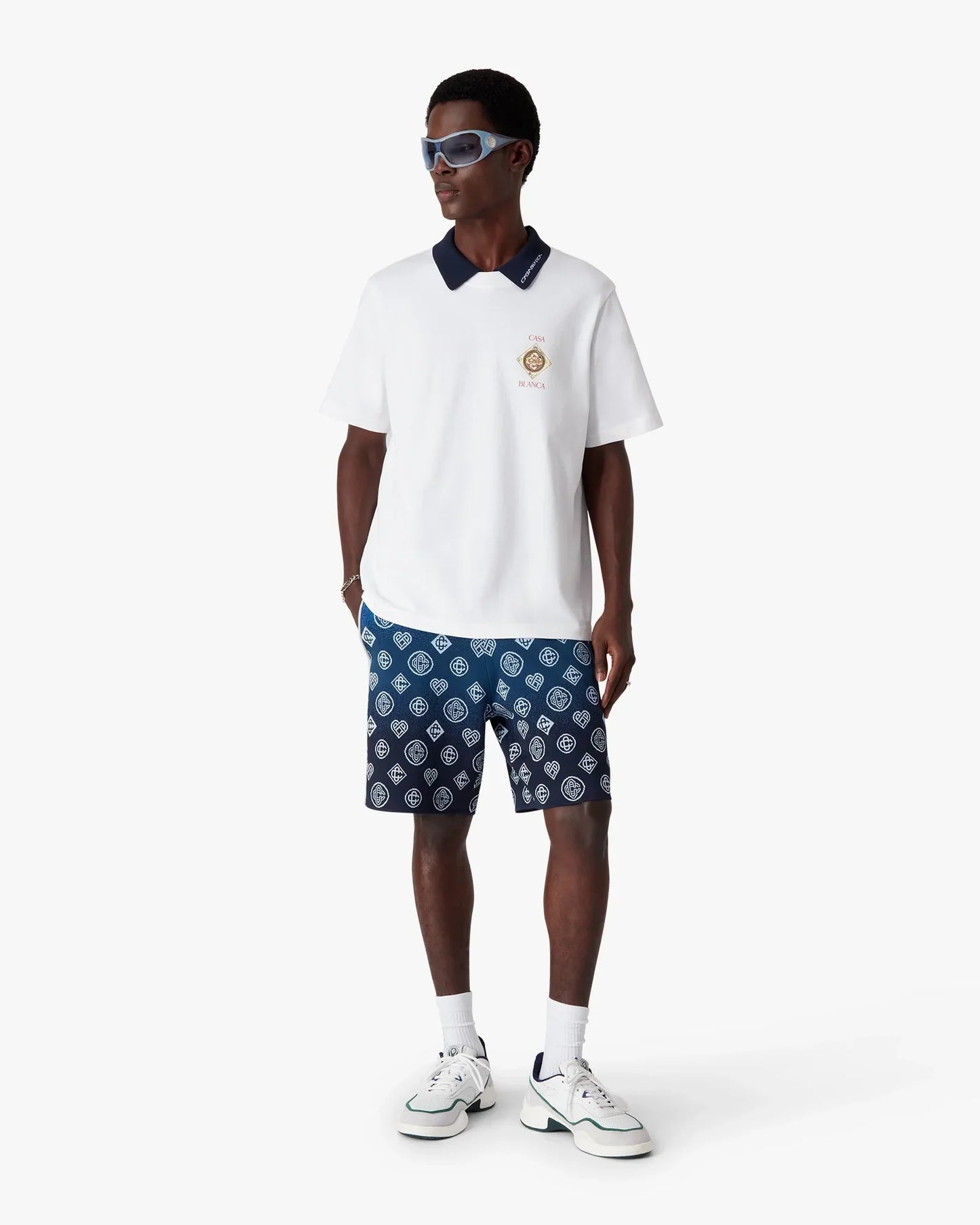 White Plafond Orne De Musique Short Sleeve T-Shirt | Casablanca Paris | Image 2