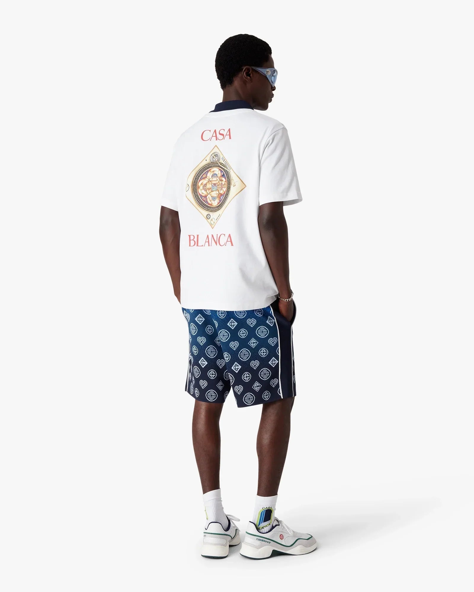 White Plafond Orne De Musique Short Sleeve T-Shirt | Casablanca Paris | Image 3