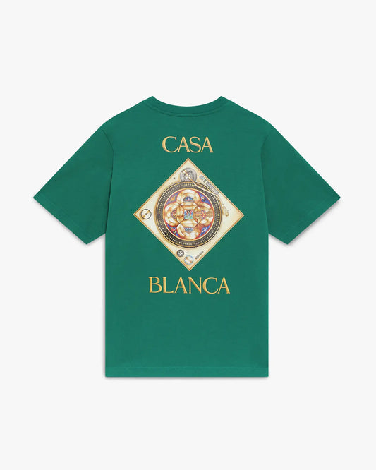 Green Plafond Orne De Musique Short Sleeve T-Shirt | Casablanca Paris | Image 1