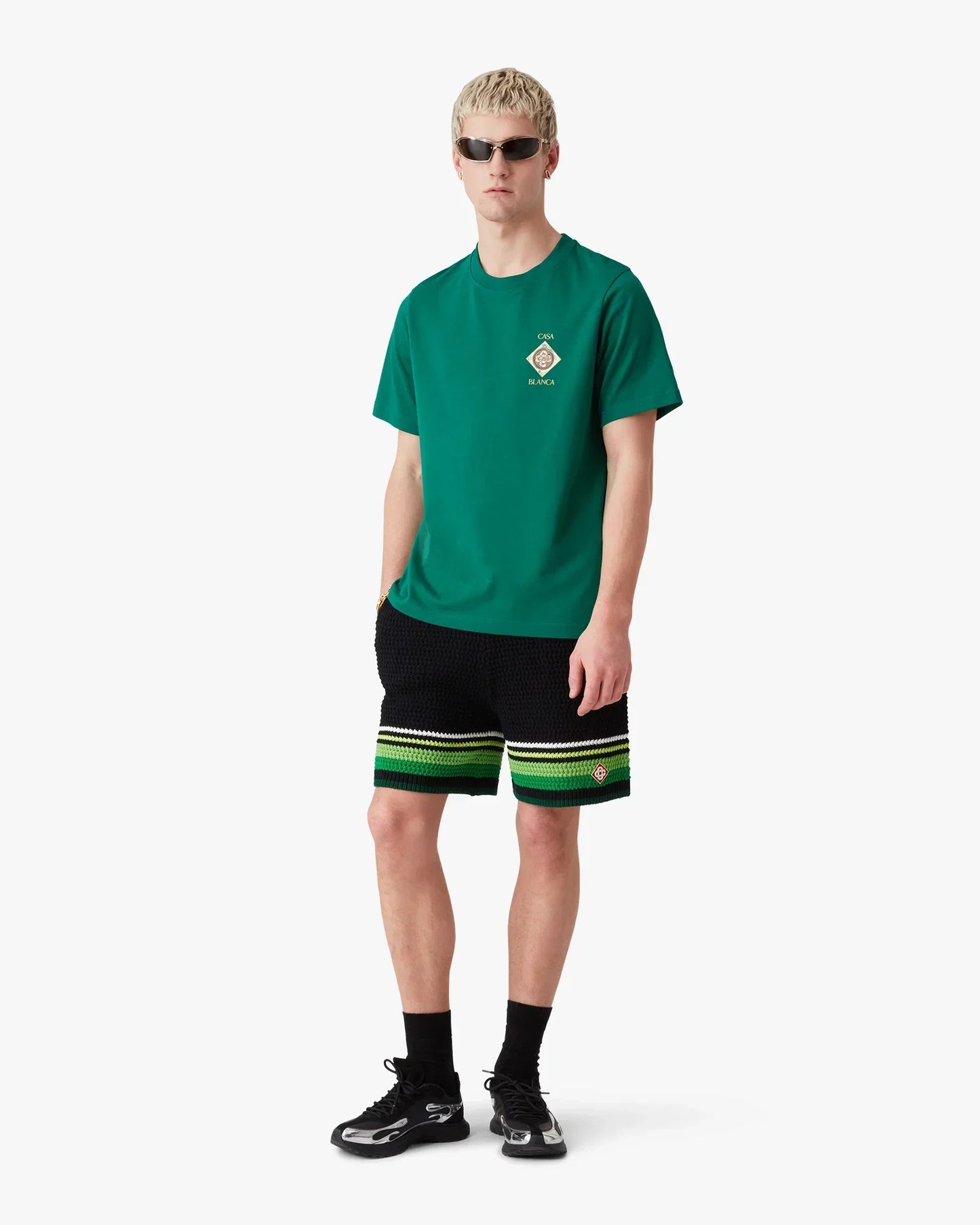 Green Plafond Orne De Musique Short Sleeve T-Shirt | Casablanca Paris | Image 2