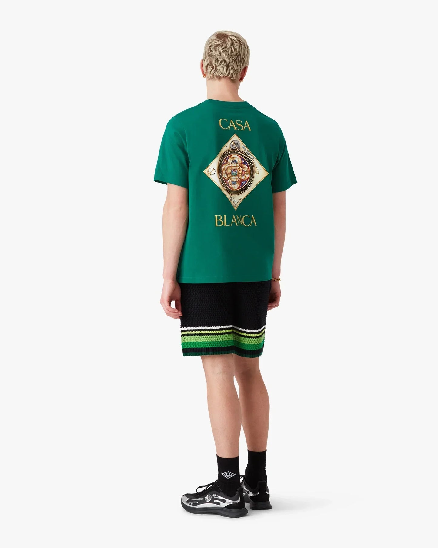 Green Plafond Orne De Musique Short Sleeve T-Shirt | Casablanca Paris | Image 3