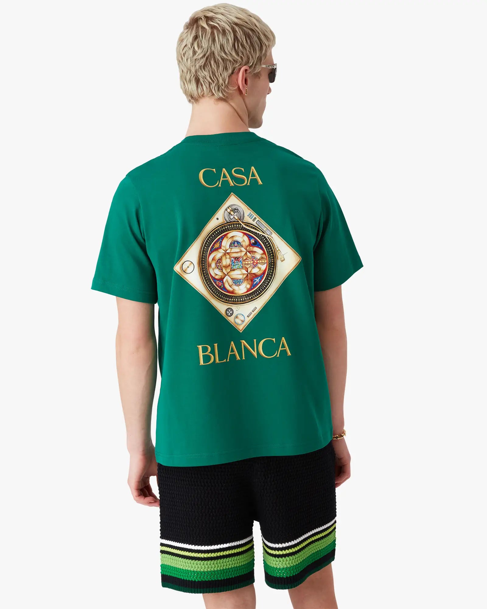 Green Plafond Orne De Musique Short Sleeve T-Shirt | Casablanca Paris | Image 4