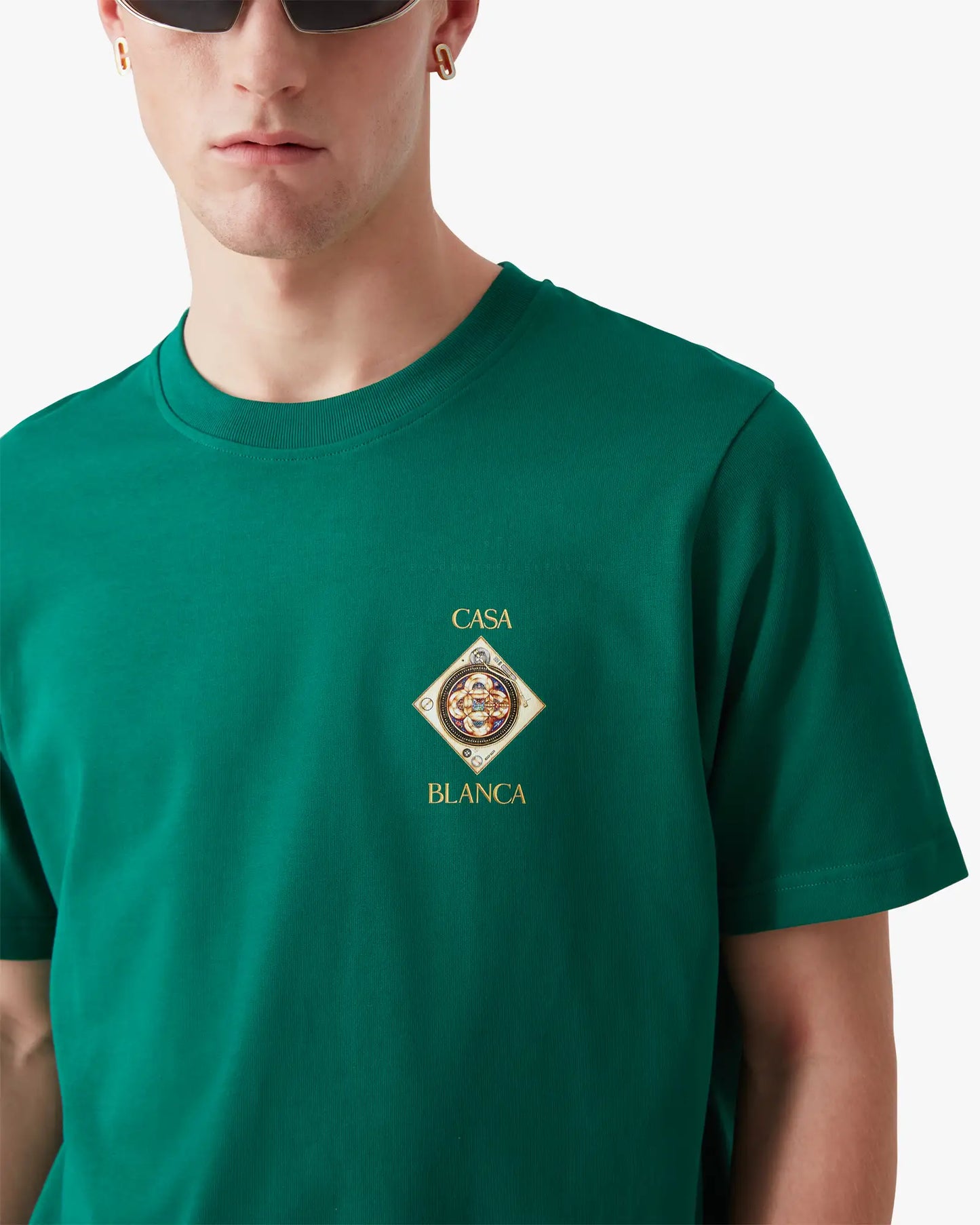 Green Plafond Orne De Musique Short Sleeve T-Shirt | Casablanca Paris | Image 5