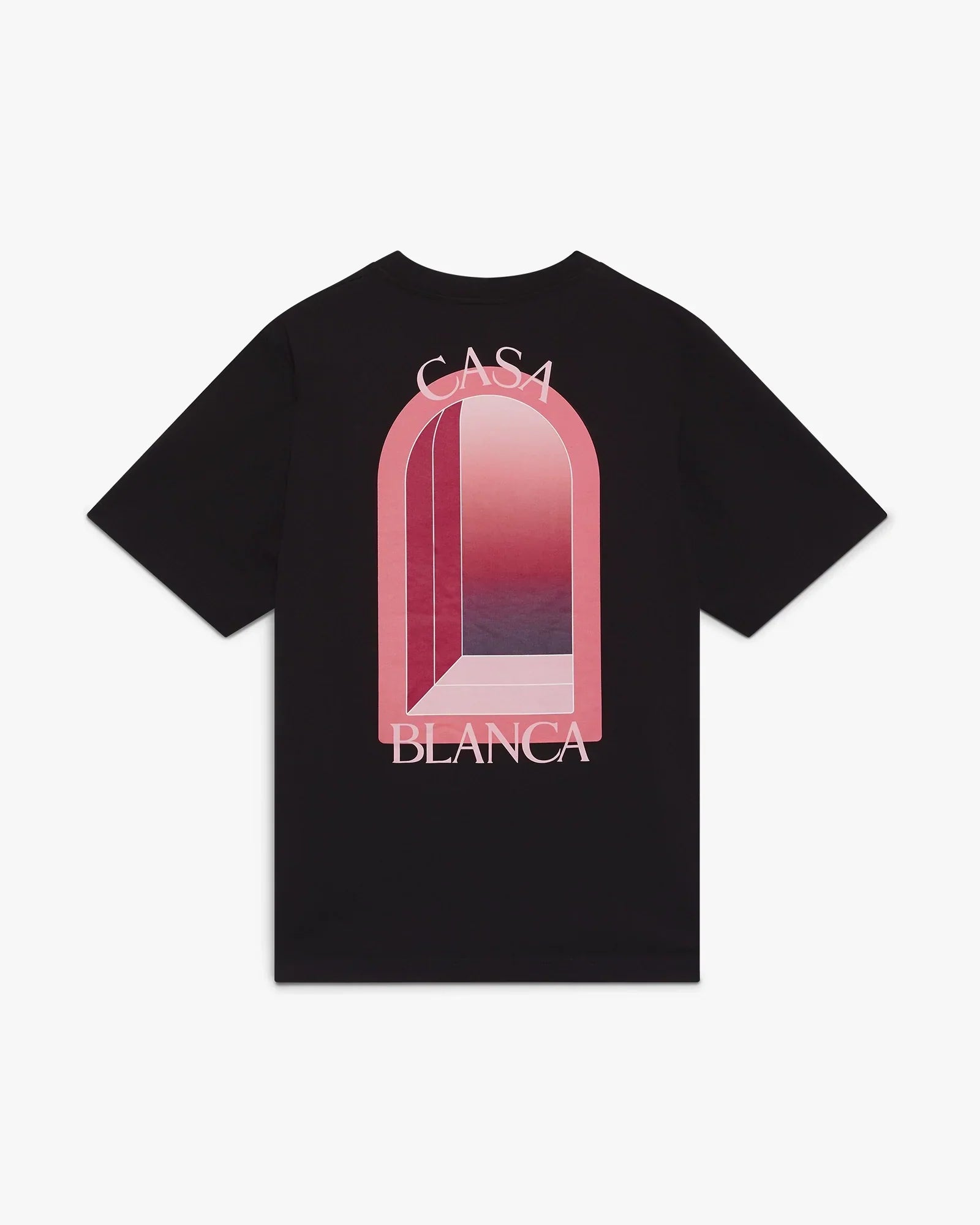 Black & Pink Arches Short Sleeve T-Shirt | Casablanca Paris | Image 1