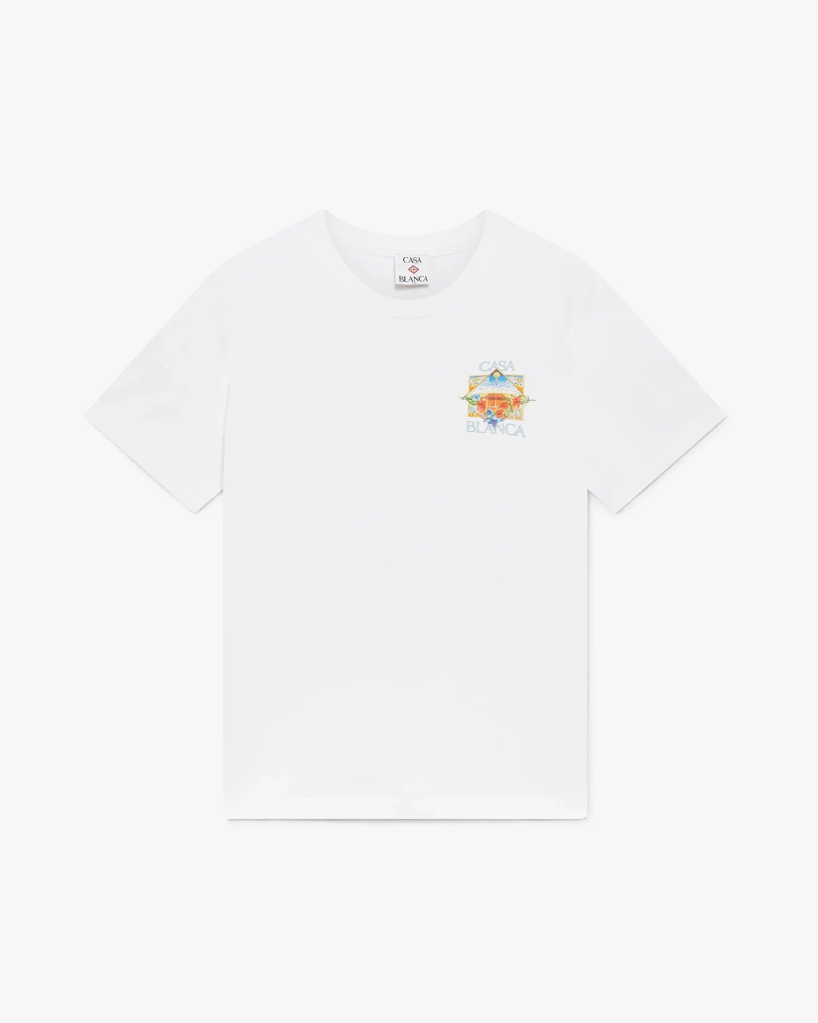 White Flower Court Icon Short Sleeve T-Shirt | Casablanca Paris | Image 6