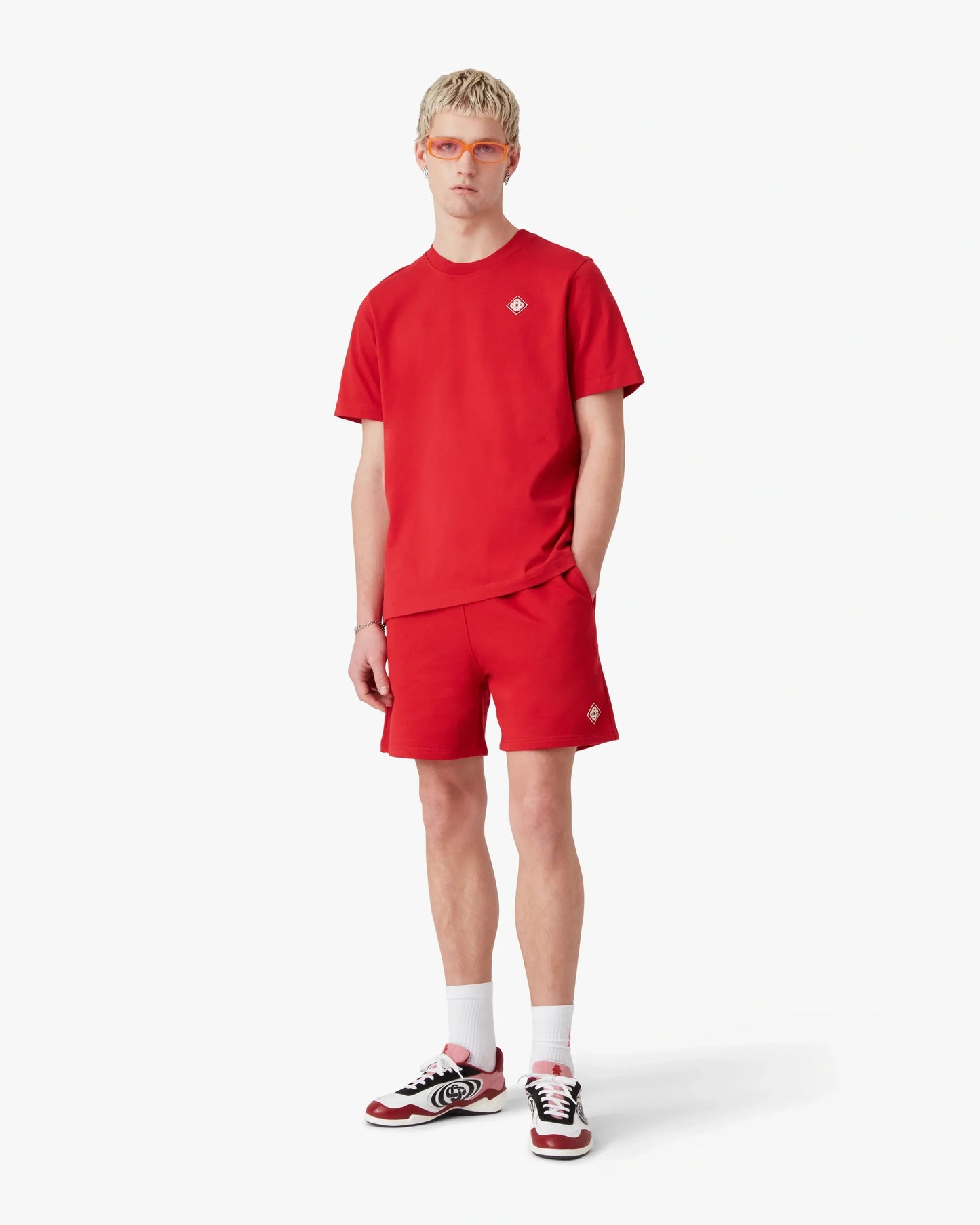 Red Diamond Logo Short Sleeve T-Shirt | Casablanca Paris | Image 2