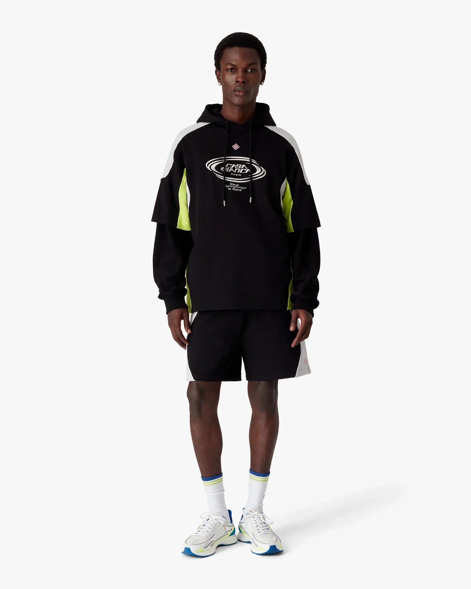 Black & Grey Colourblock Oversized Short Sleeve T-Shirt | Casablanca Paris | Image 2