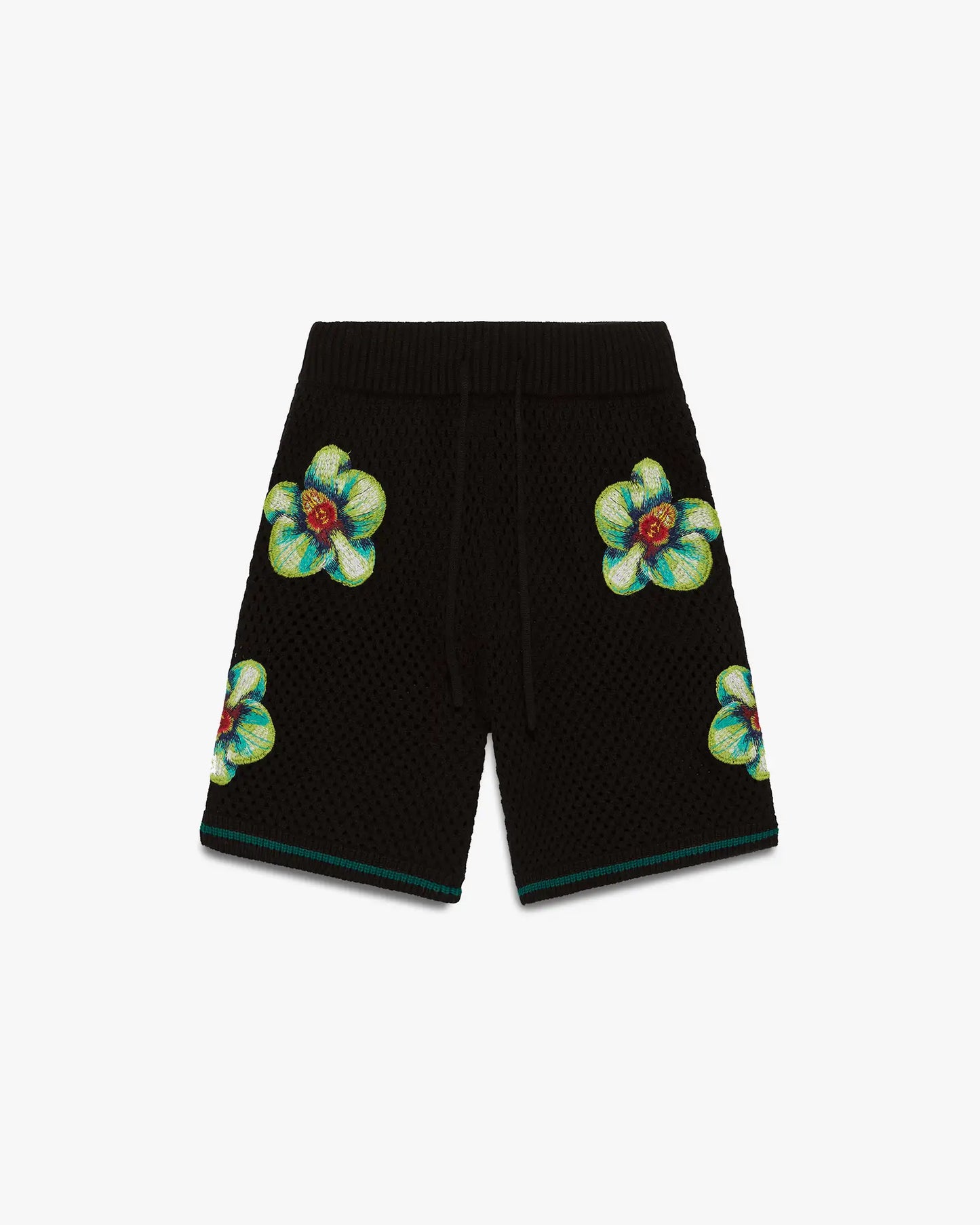 Glitch Orchid Embroidered Crochet Shorts | Casablanca Paris | Image 1