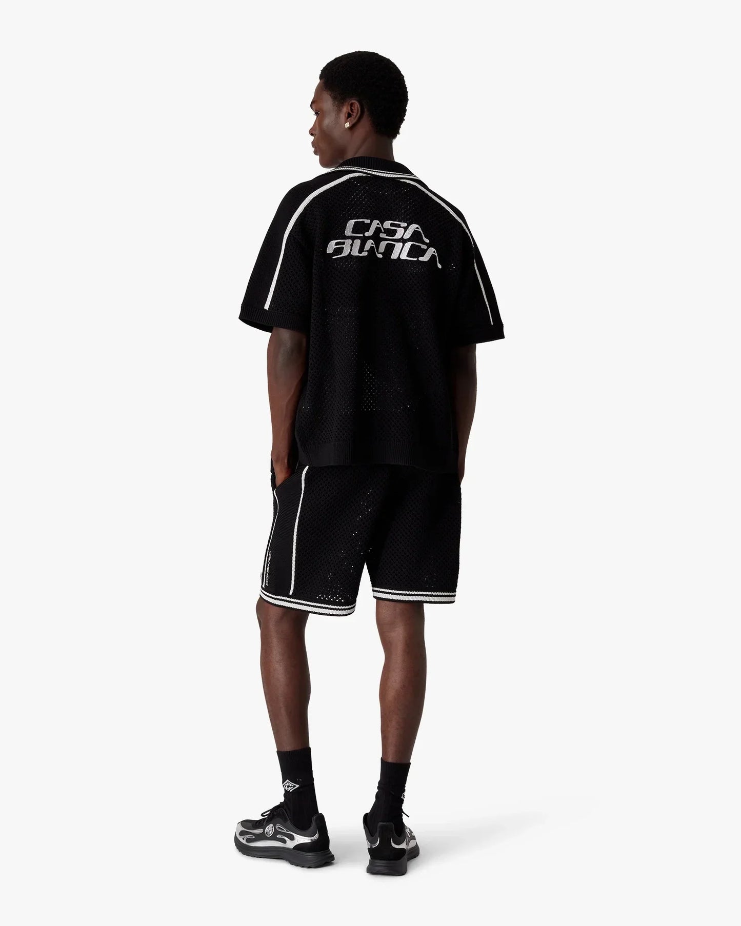 Black Mesh Shorts | Casablanca Paris | Image 3