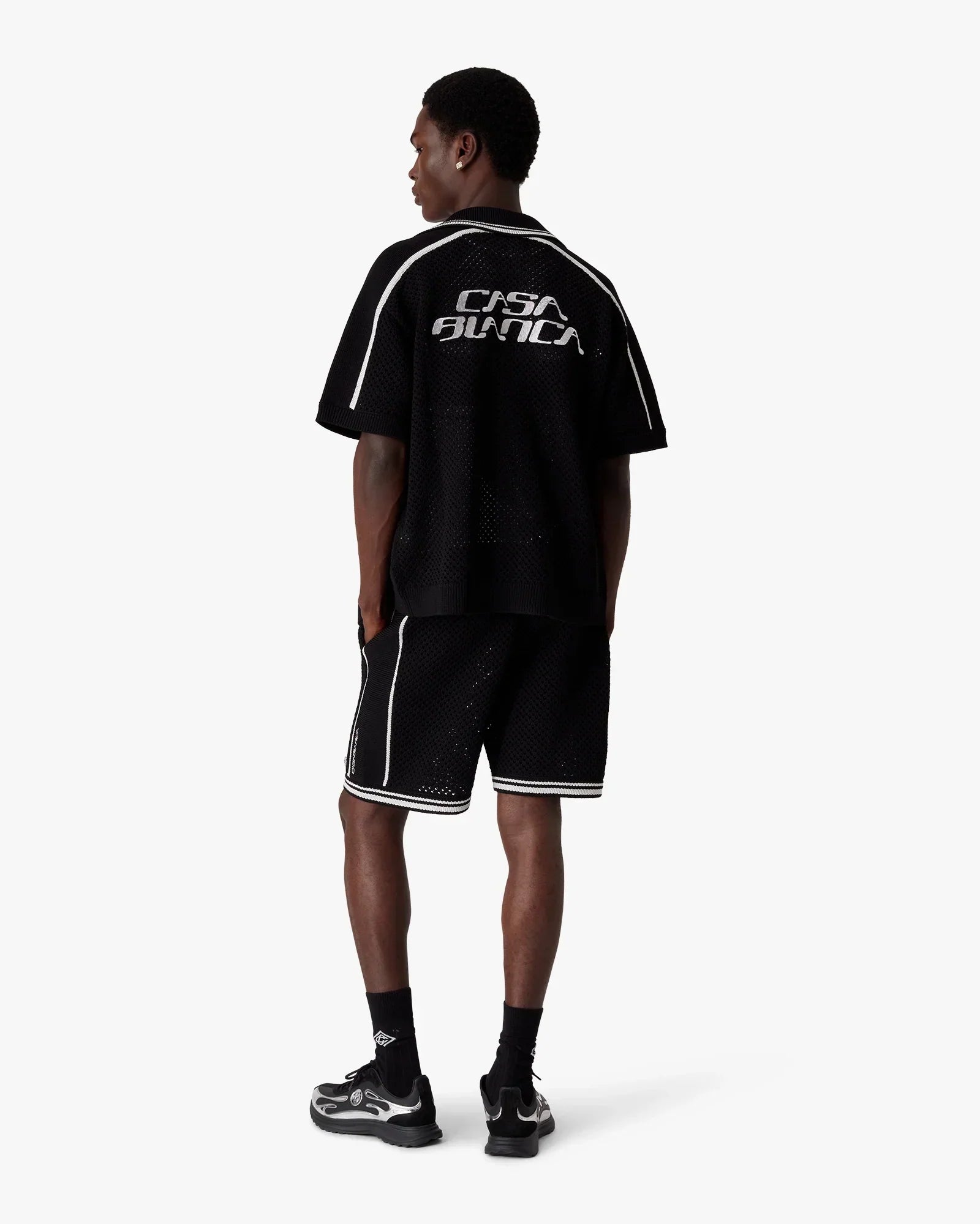 Black Mesh Shorts | Casablanca Paris | Image 3