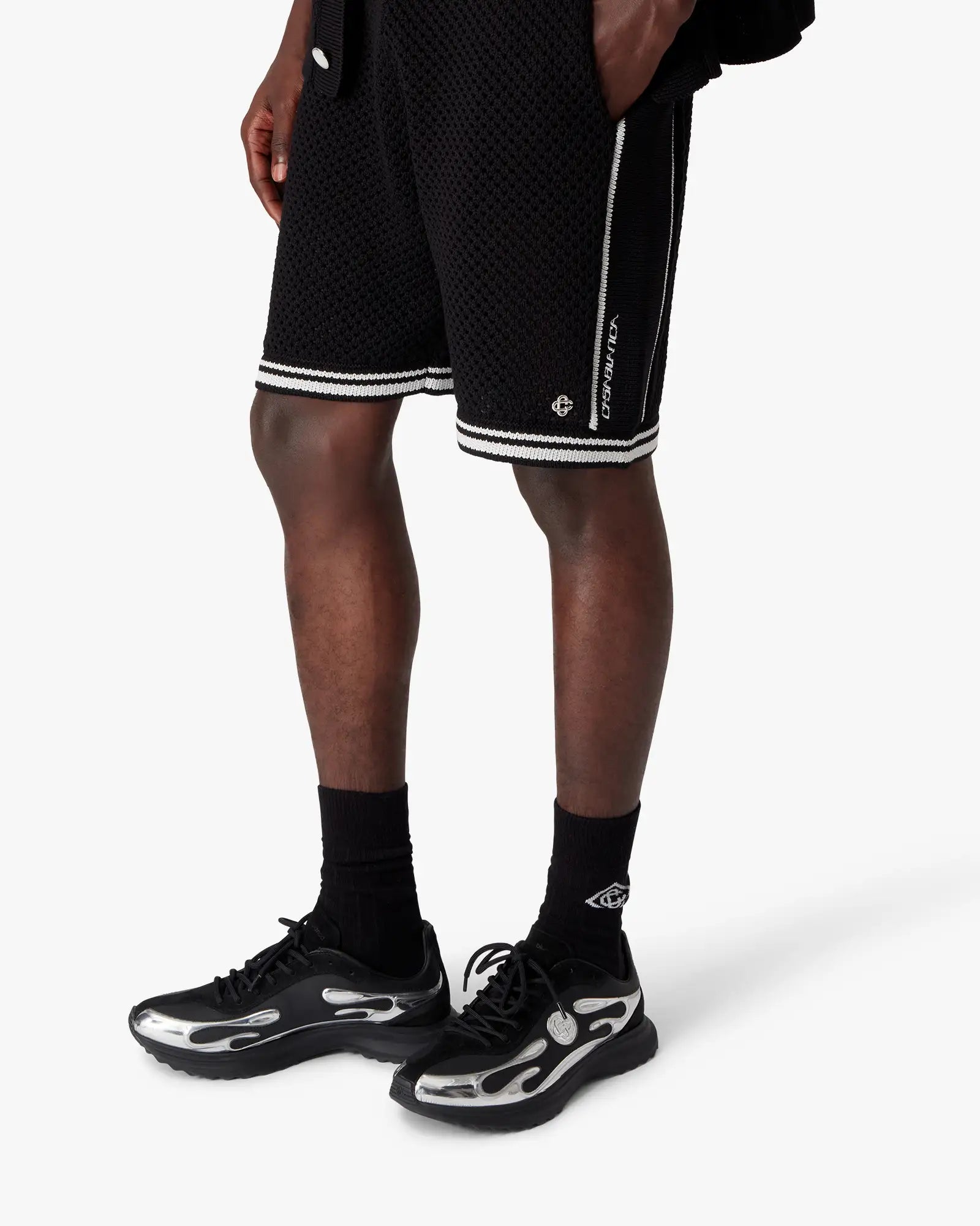Black Mesh Shorts | Casablanca Paris | Image 4