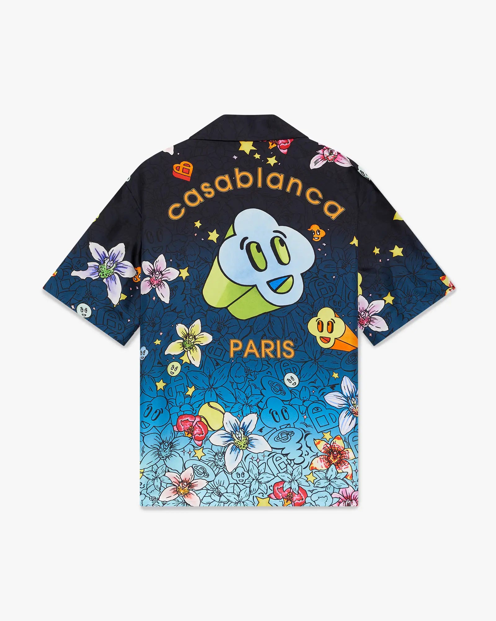 Collage D'Icones Graphiques Short Sleeve Silk Shirt | Casablanca Paris | Image 6