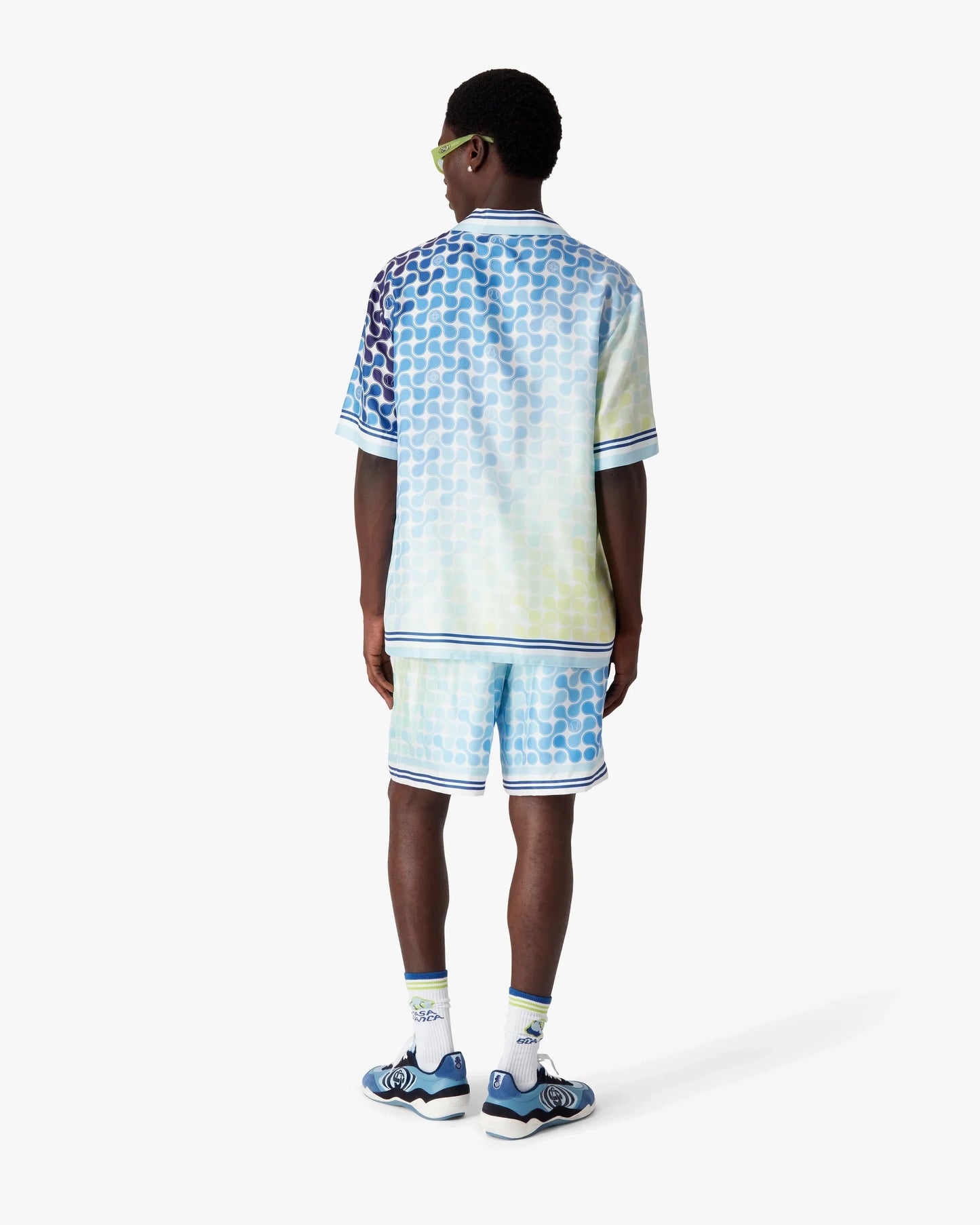 Gradient Tennis Tile Short Sleeve Silk Shirt | Casablanca Paris | Image 3