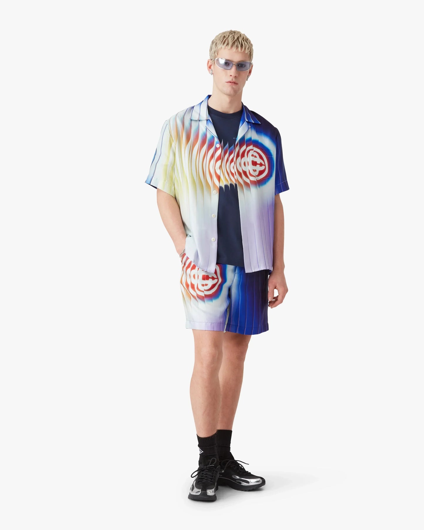 Shockwave Short Sleeve Silk Shirt | Casablanca Paris | Image 2