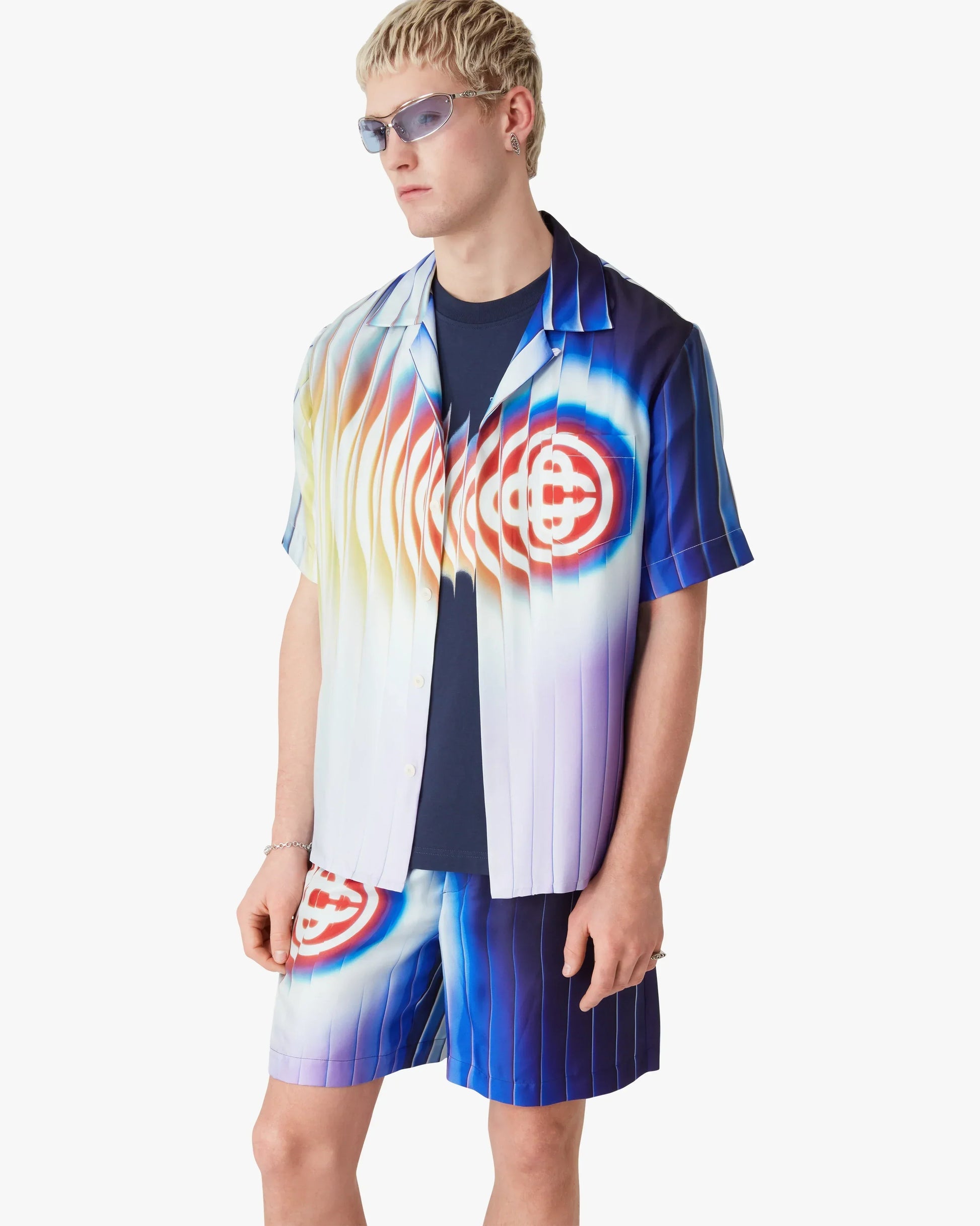 Shockwave Short Sleeve Silk Shirt | Casablanca Paris | Image 5