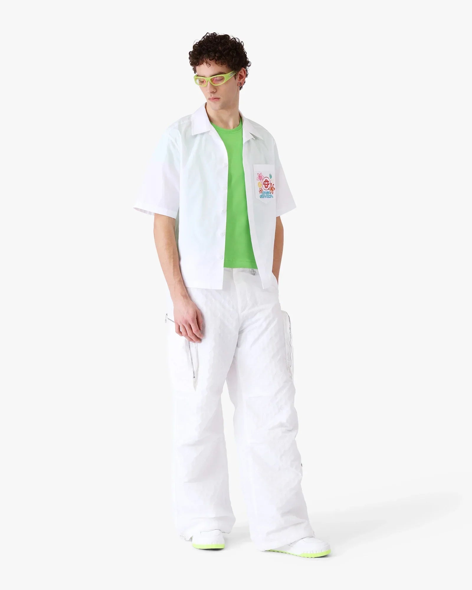 Collage D'Icones Graphiques Embroidered Short Sleeve Shirt | Casablanca Paris | Image 2