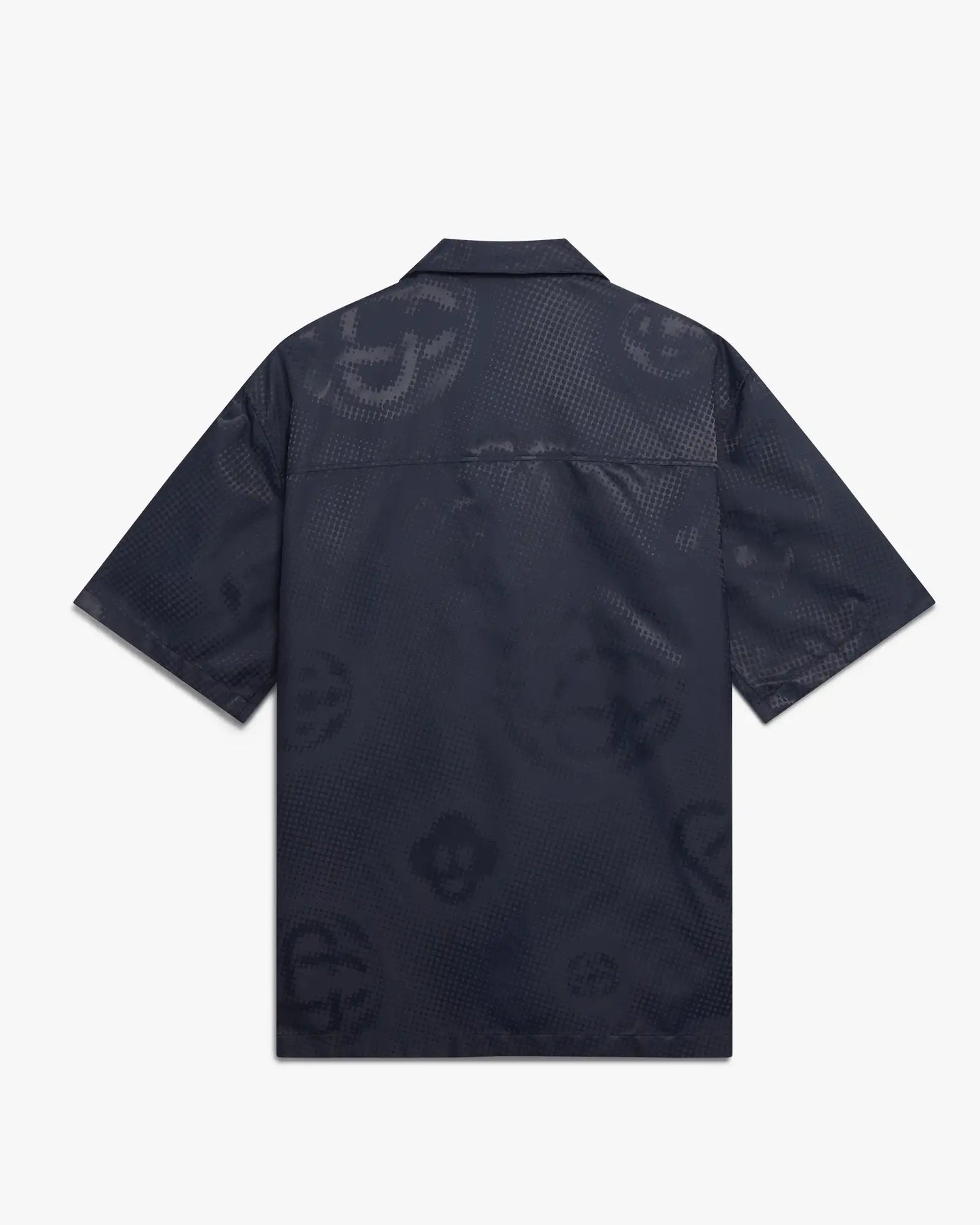 Navy Half Tone Monogram Short Sleeve Shirt | Casablanca Paris | Image 6