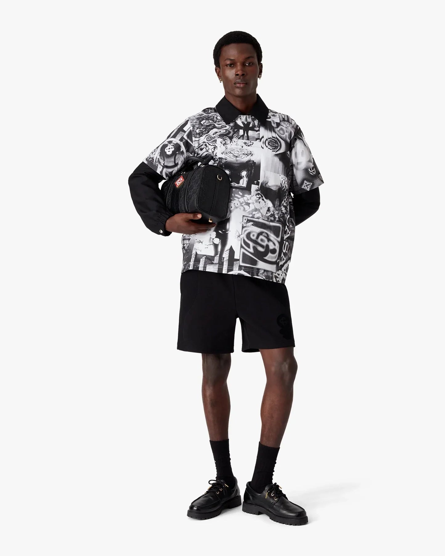 Rave Collage Short Sleeve Mesh T-Shirt | Casablanca Paris | Image 2