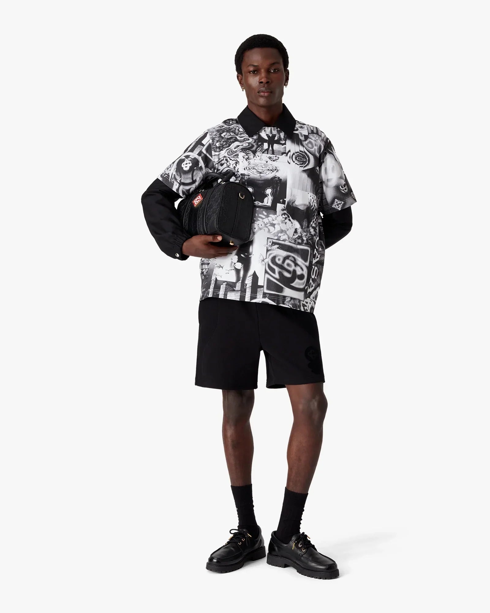 Rave Collage Short Sleeve Mesh T-Shirt | Casablanca Paris | Image 2
