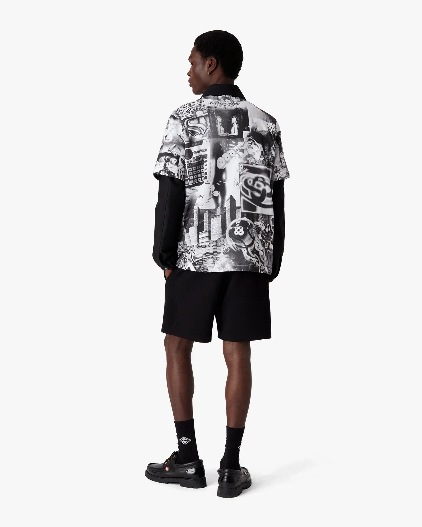 Rave Collage Short Sleeve Mesh T-Shirt | Casablanca Paris | Image 3