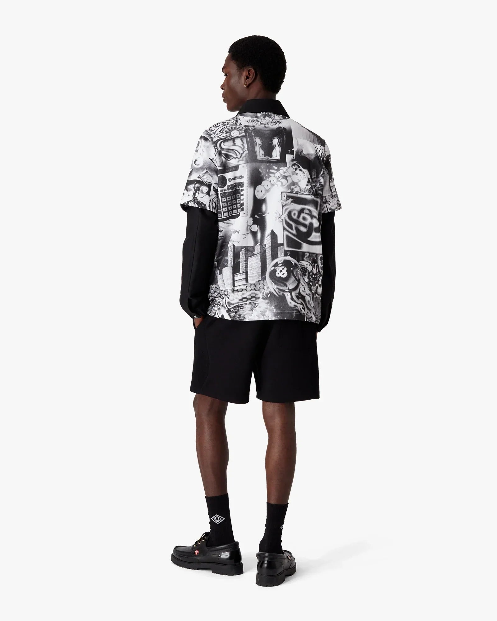 Rave Collage Short Sleeve Mesh T-Shirt | Casablanca Paris | Image 3