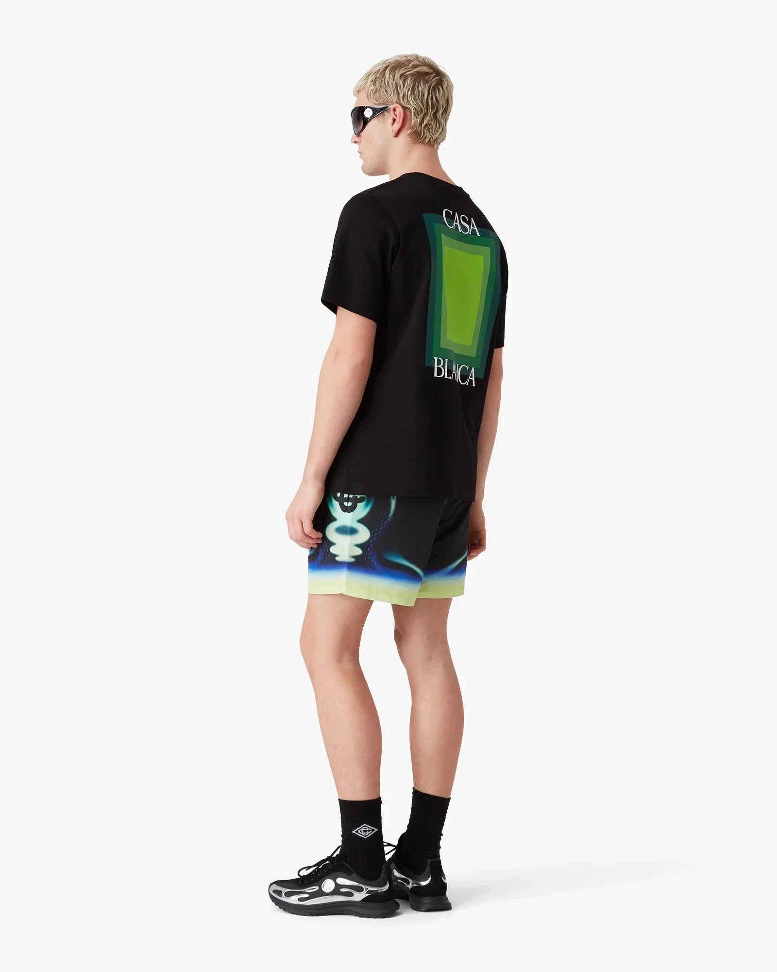 Black Sporchid Printed Swim Shorts | Casablanca Paris | Image 3