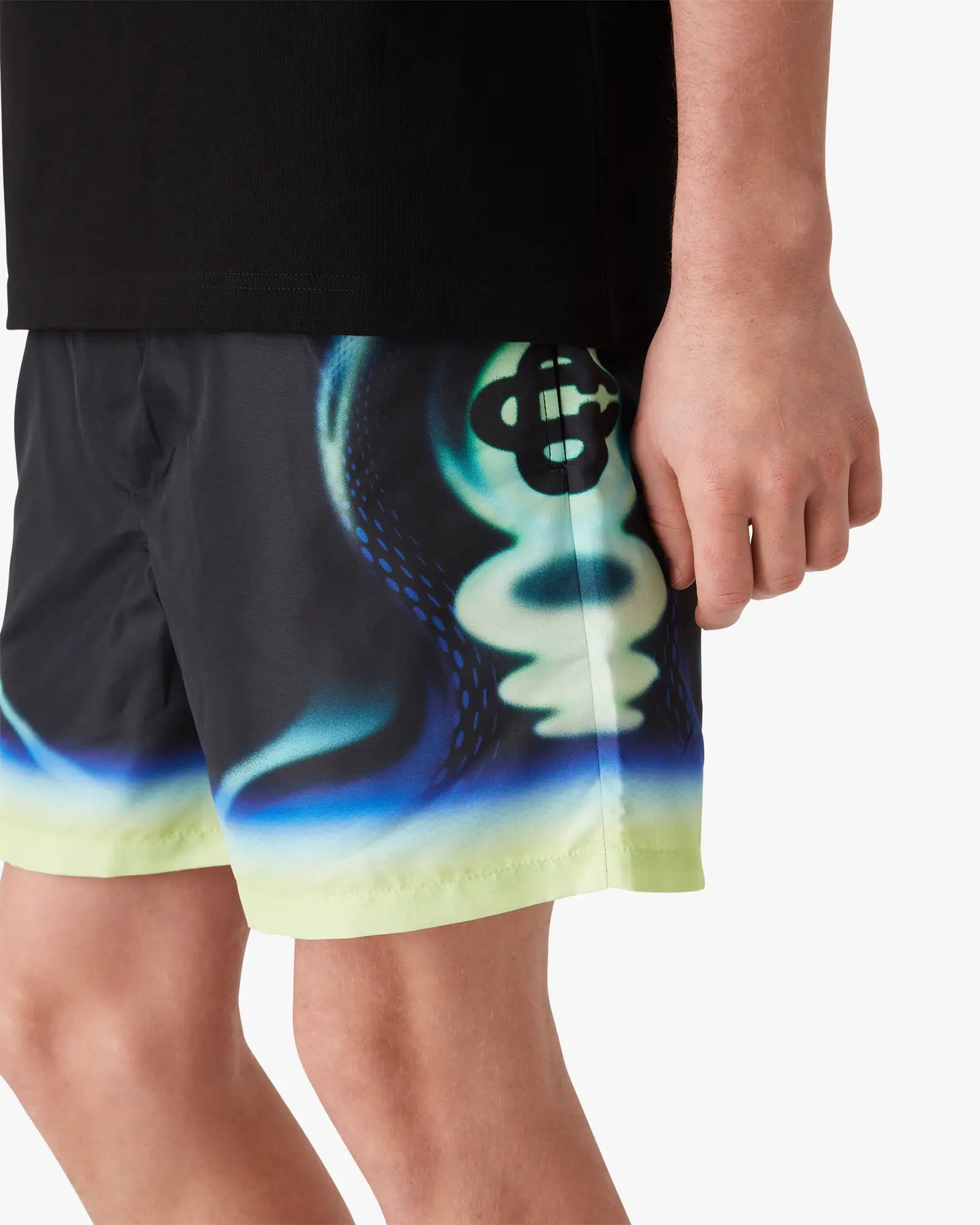 Black Sporchid Printed Swim Shorts | Casablanca Paris | Image 5