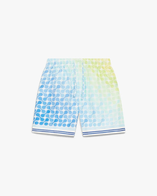 Gradient Tennis Tile Silk Shorts | Casablanca Paris | Image 1