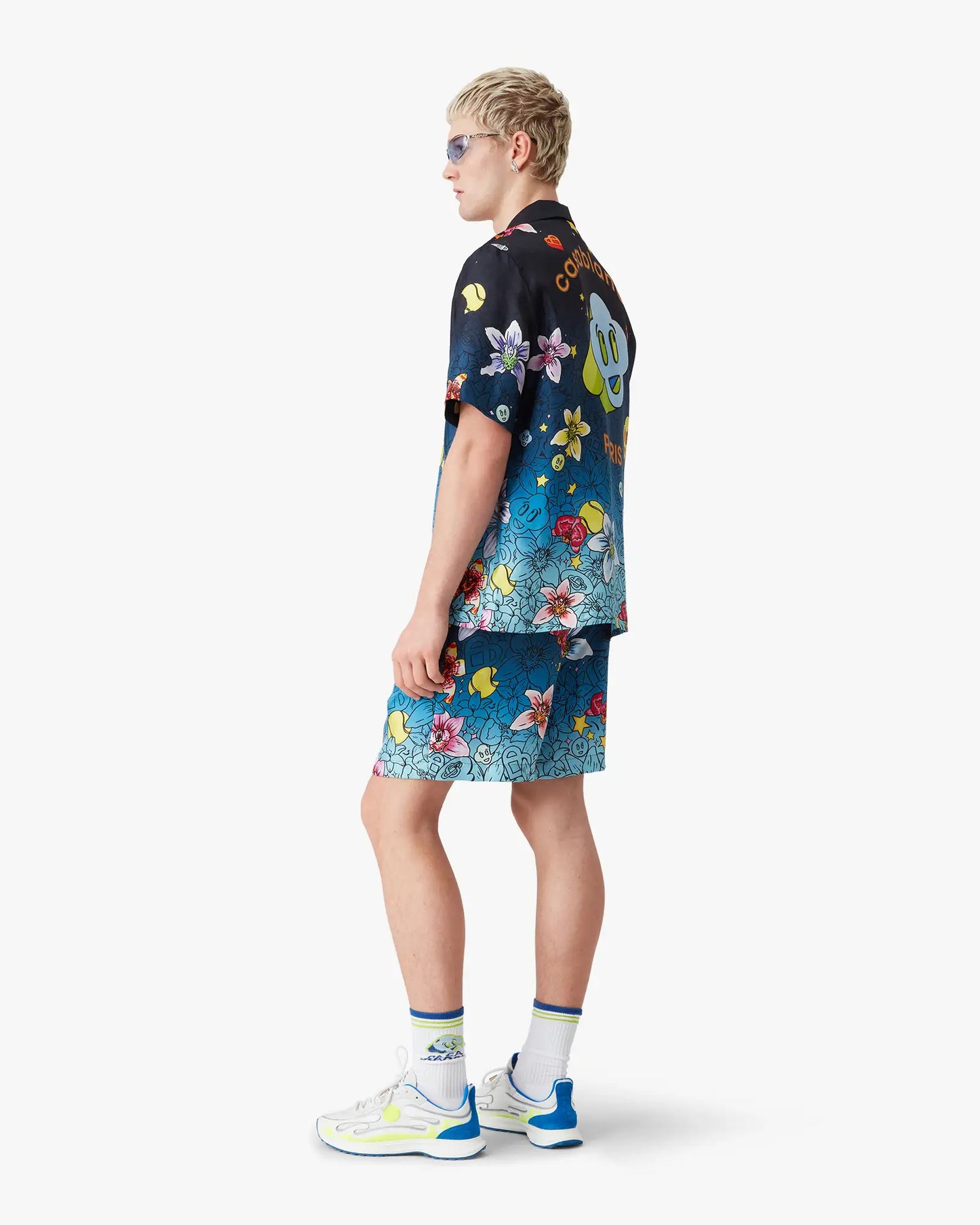 Collage D'Icones Graphiques Silk Shorts | Casablanca Paris | Image 3