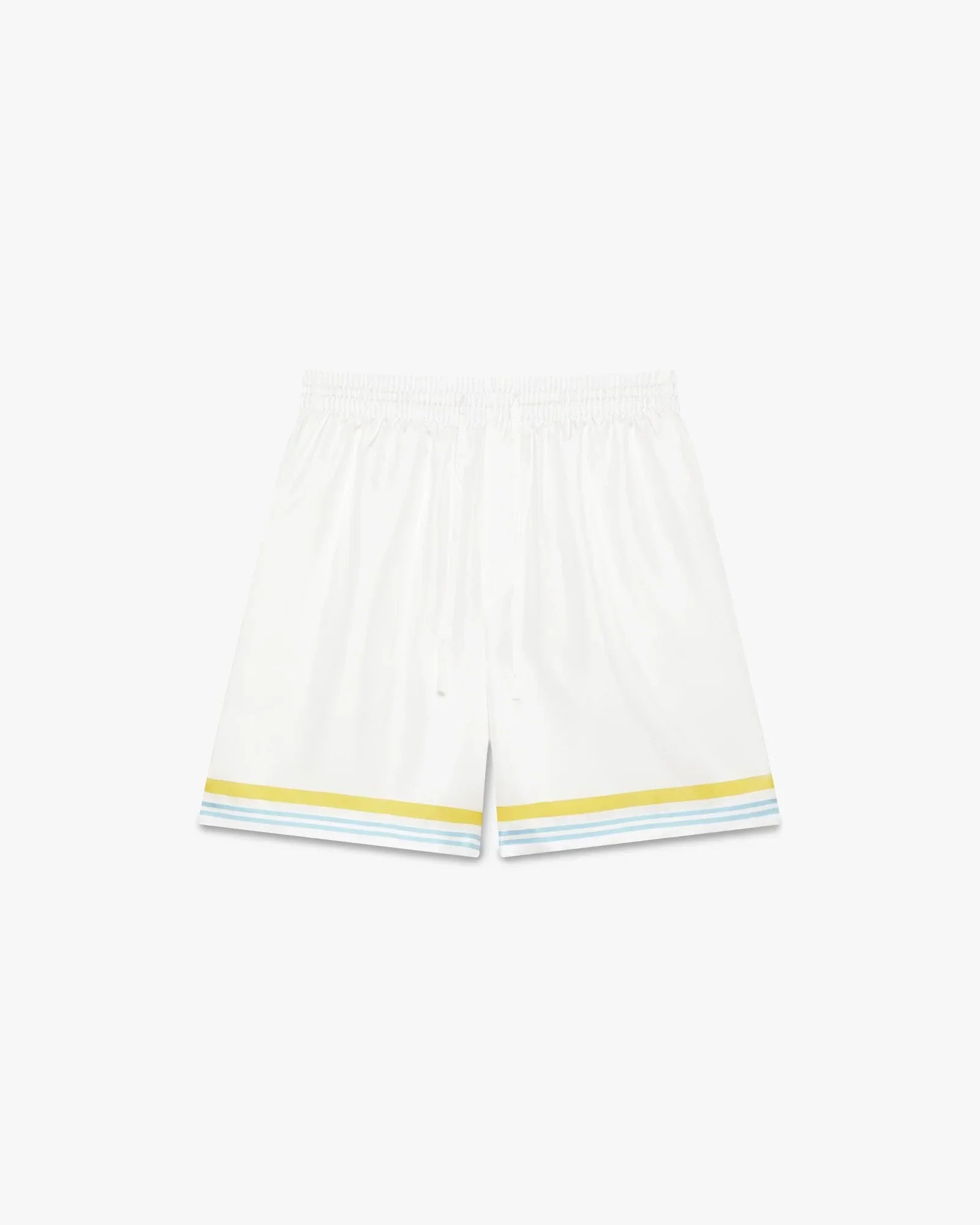 White Tennis Landscape Silk Shorts | Casablanca Paris | Image 1