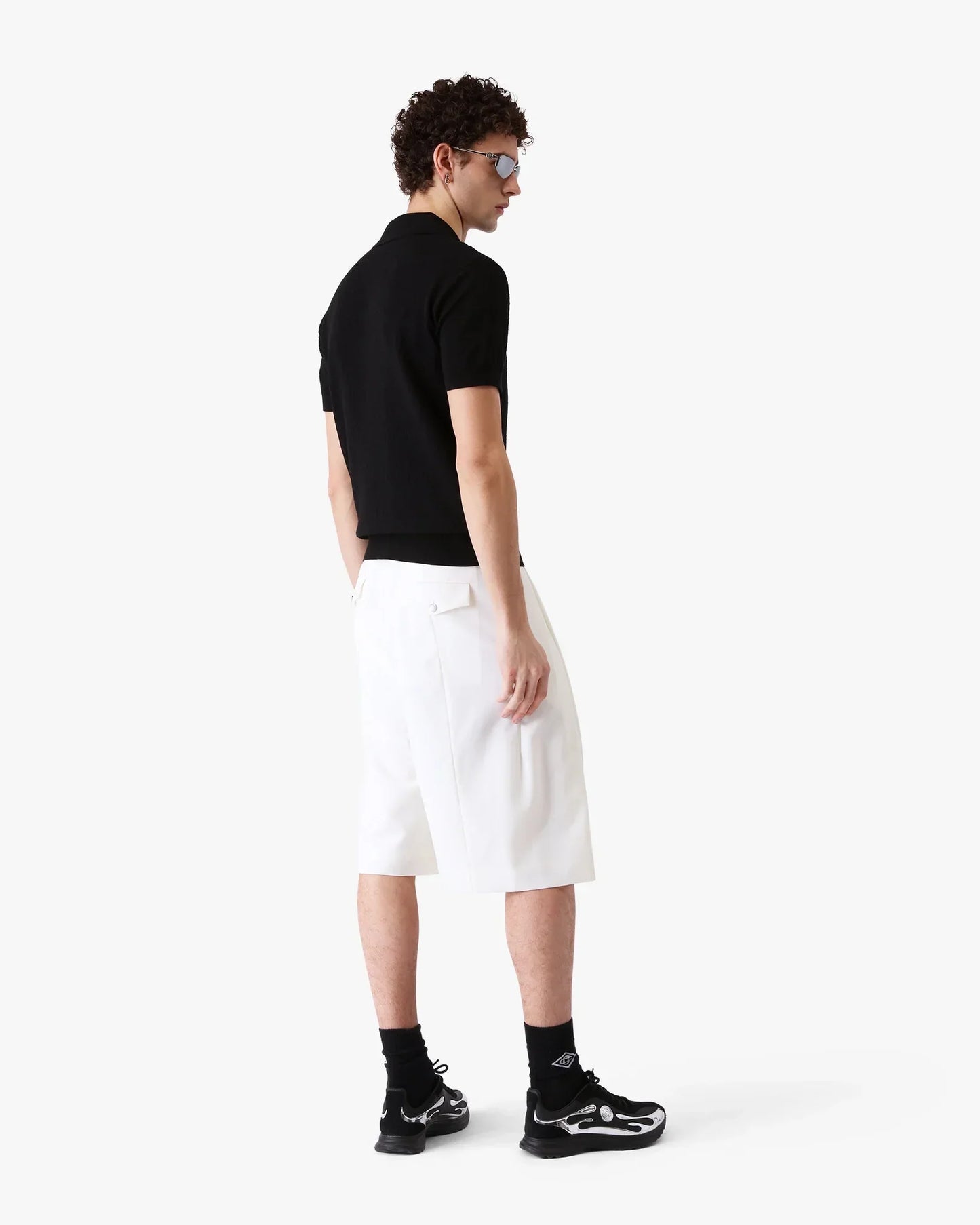 White Pleated Baggy Shorts | Casablanca Paris | Image 3