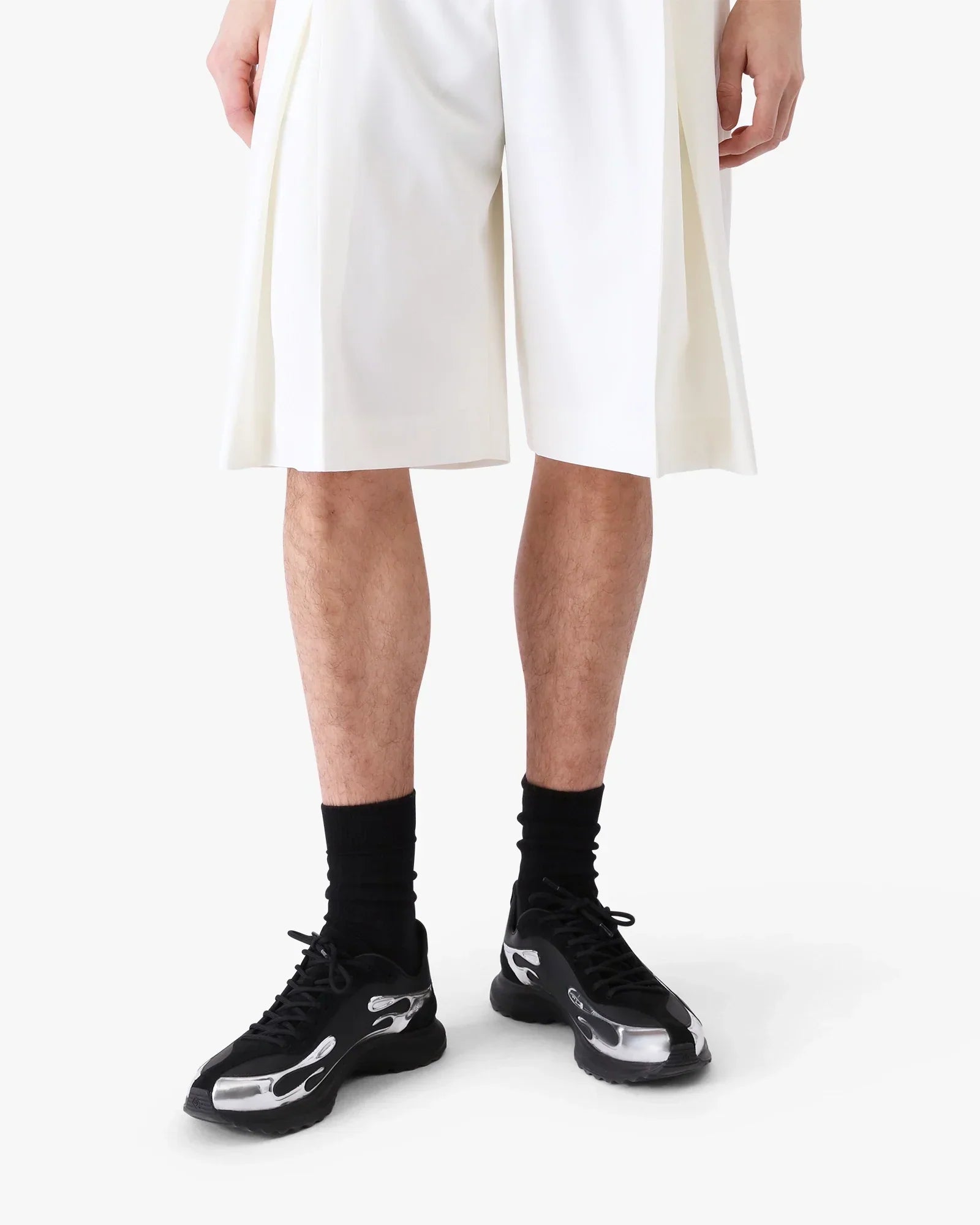 White Pleated Baggy Shorts | Casablanca Paris | Image 5