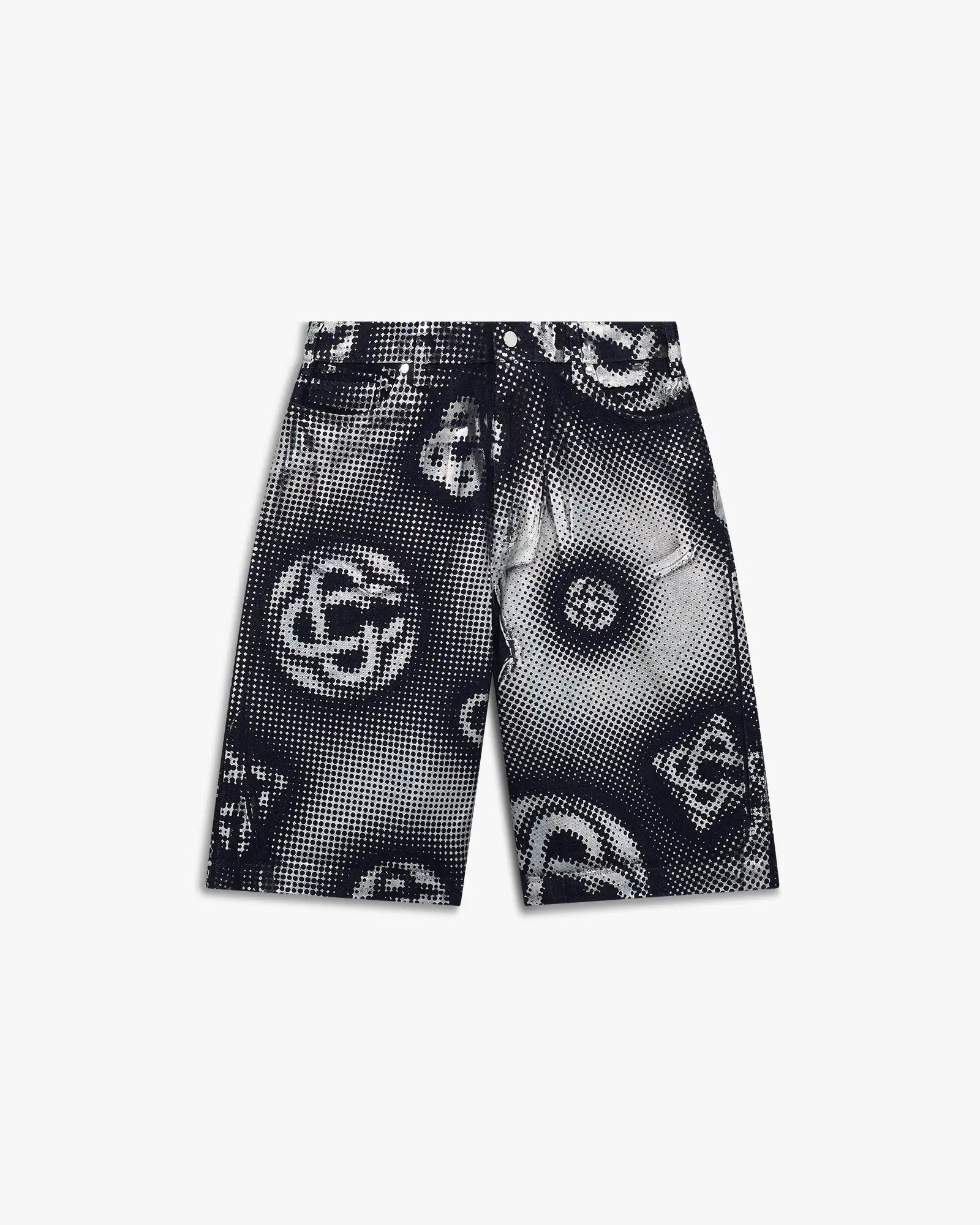 Pearlescent Monogram Denim Shorts | Casablanca Paris | Image 1
